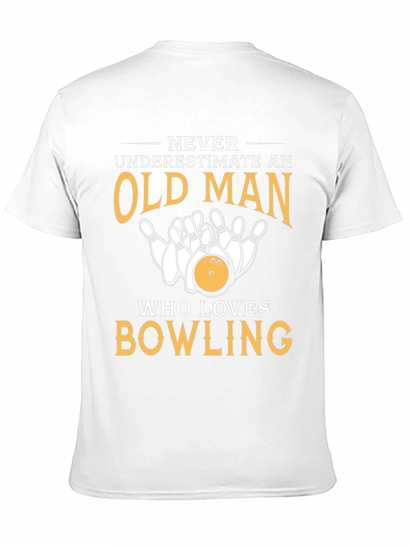 Bowling Lover T-Shirt - Old Man Bowling