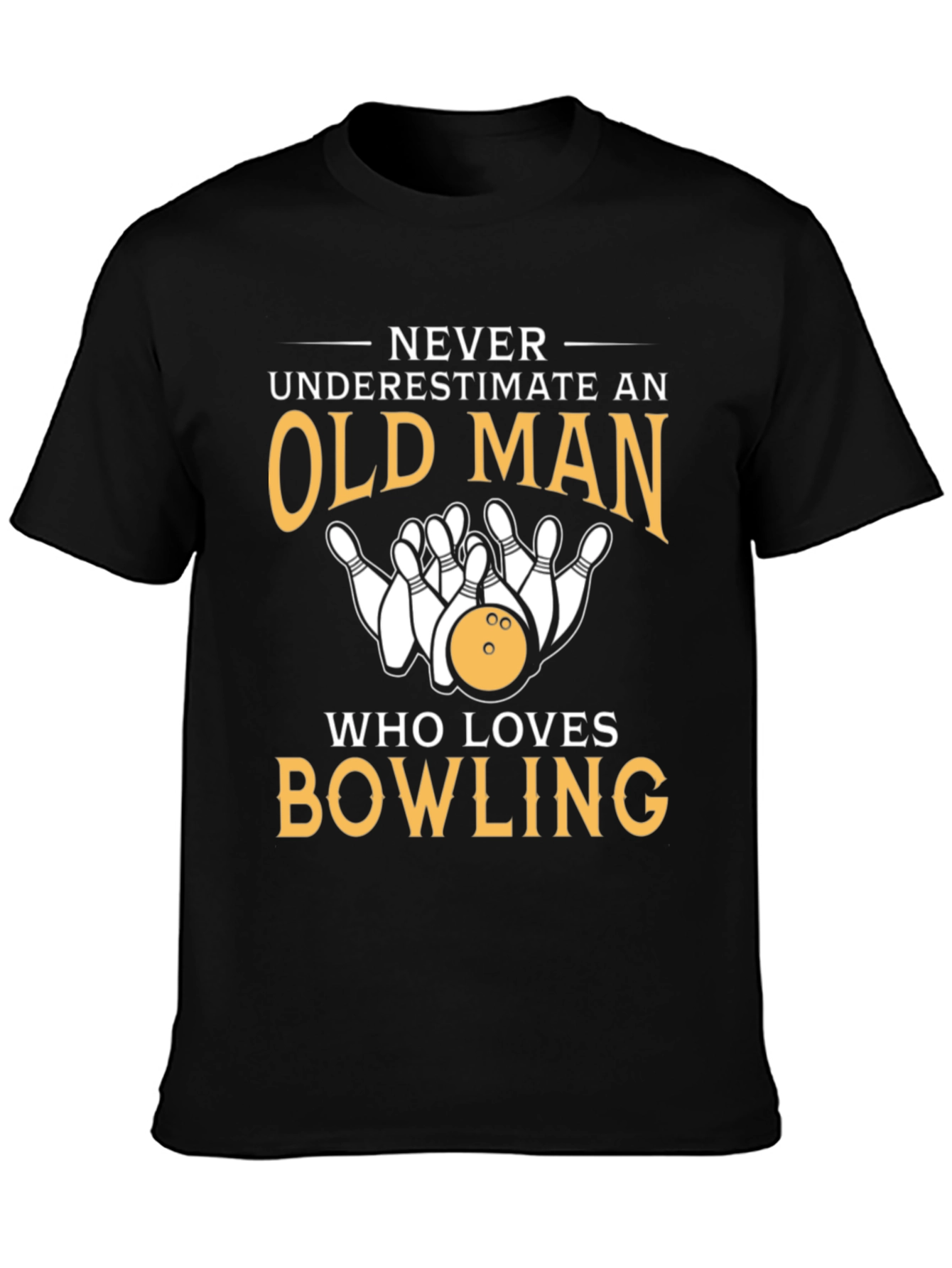 Bowling Lover T-Shirt - Old Man Bowling