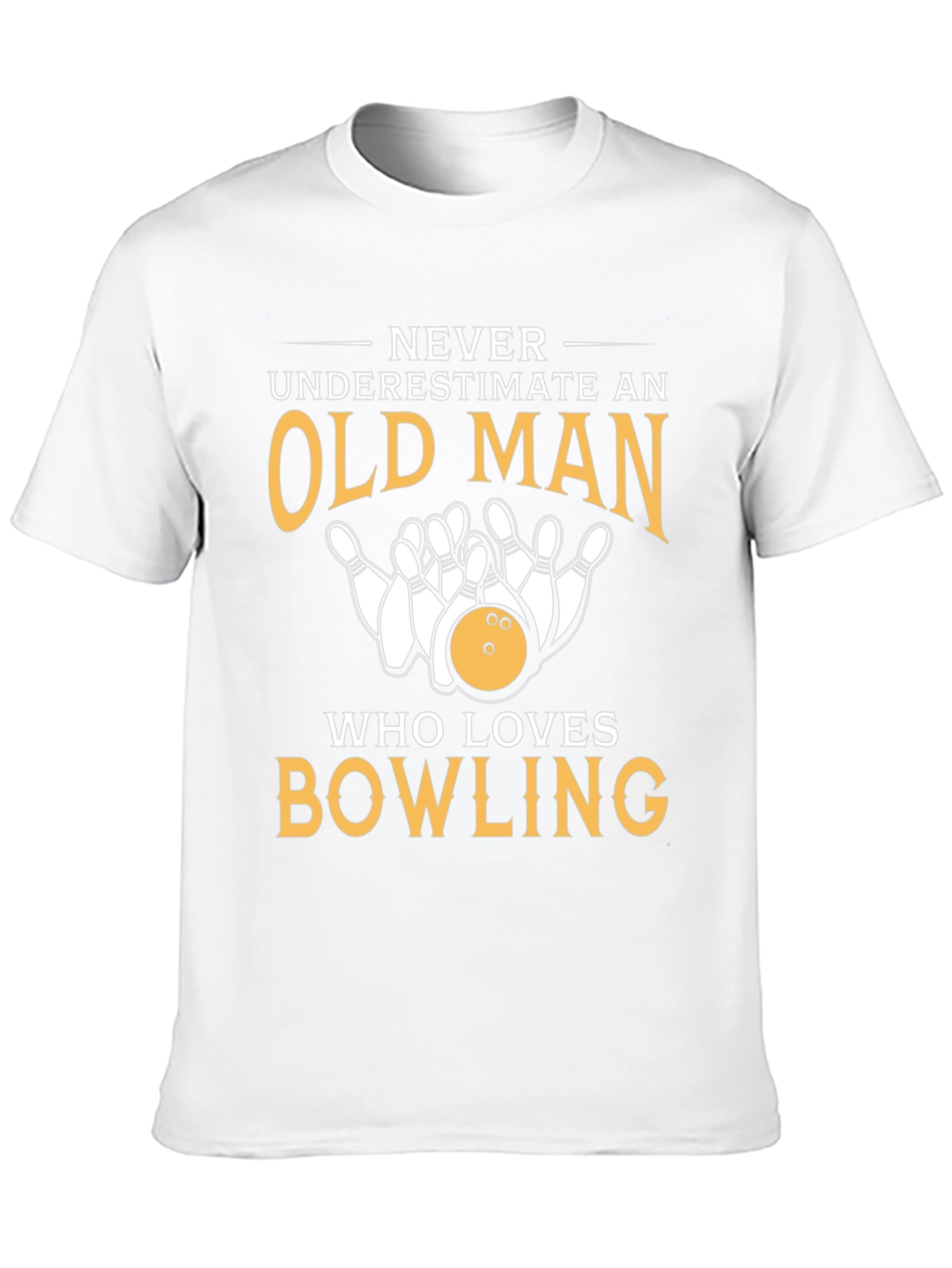 Bowling Lover T-Shirt - Old Man Bowling