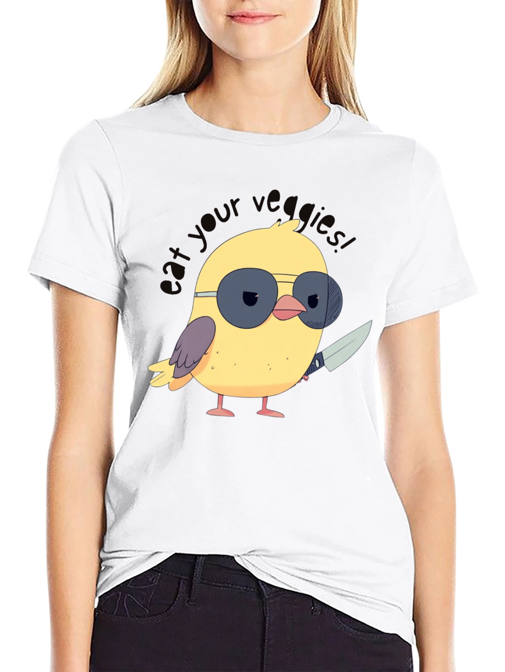 Eat Your Veggies Chick T-Shirt