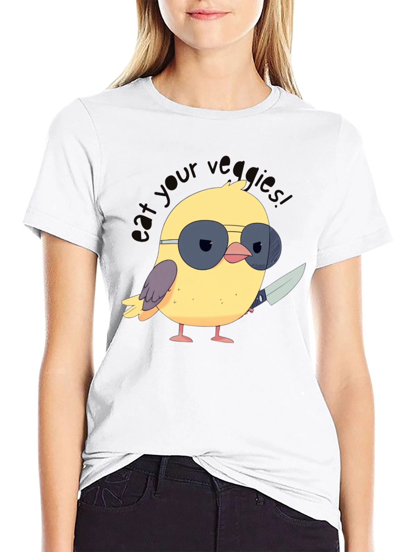 Eat Your Veggies Chick T-Shirt