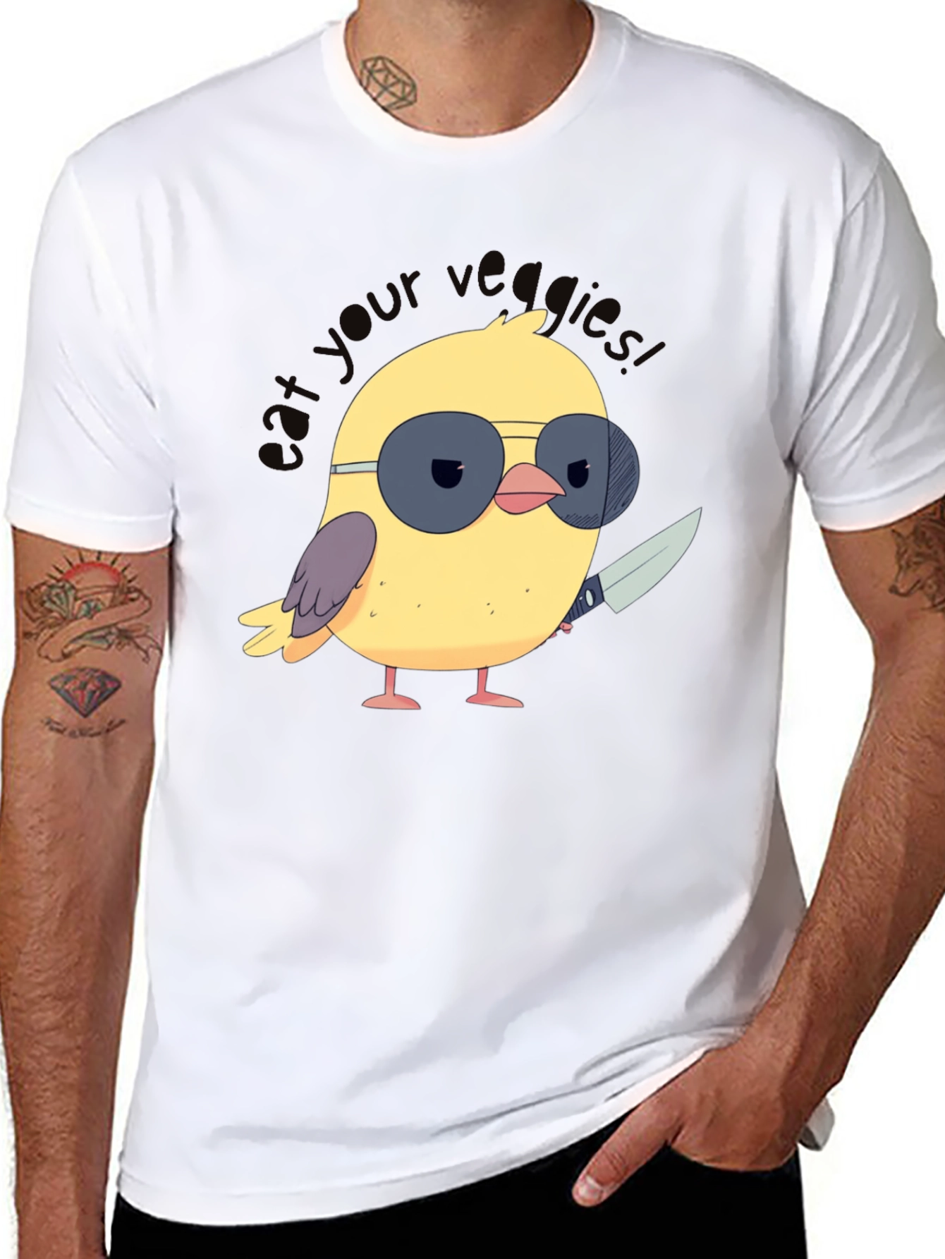 Eat Your Veggies Chick T-Shirt