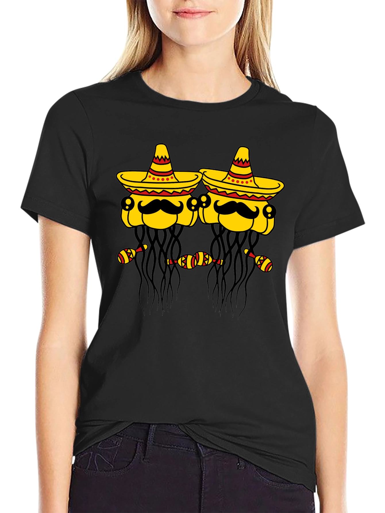 Cinco de Mayo Party Shirt - Sombrero Wearing Jellyfish T-Shirt