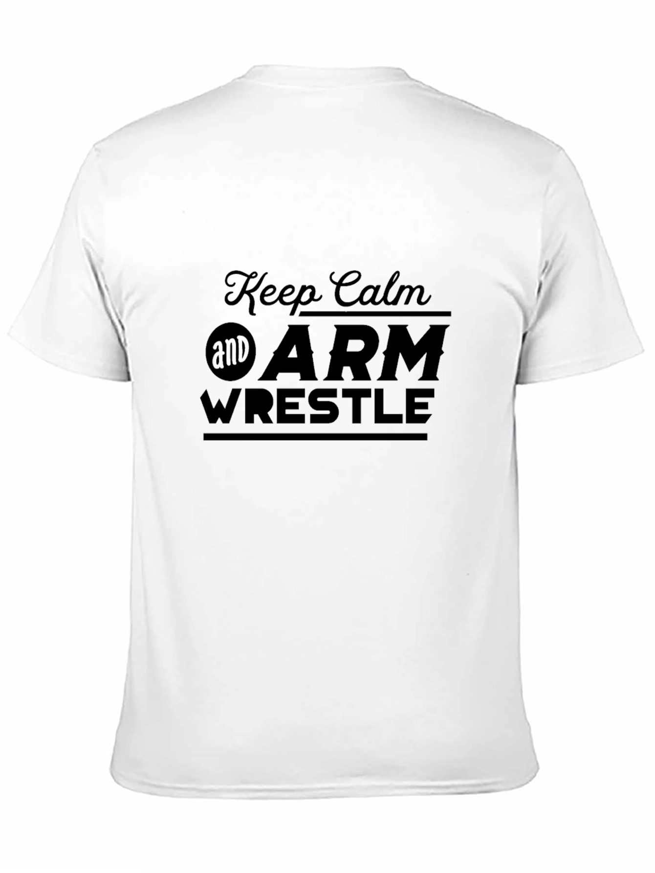 Keep Calm and Arm Wrestle Black T-Shirt