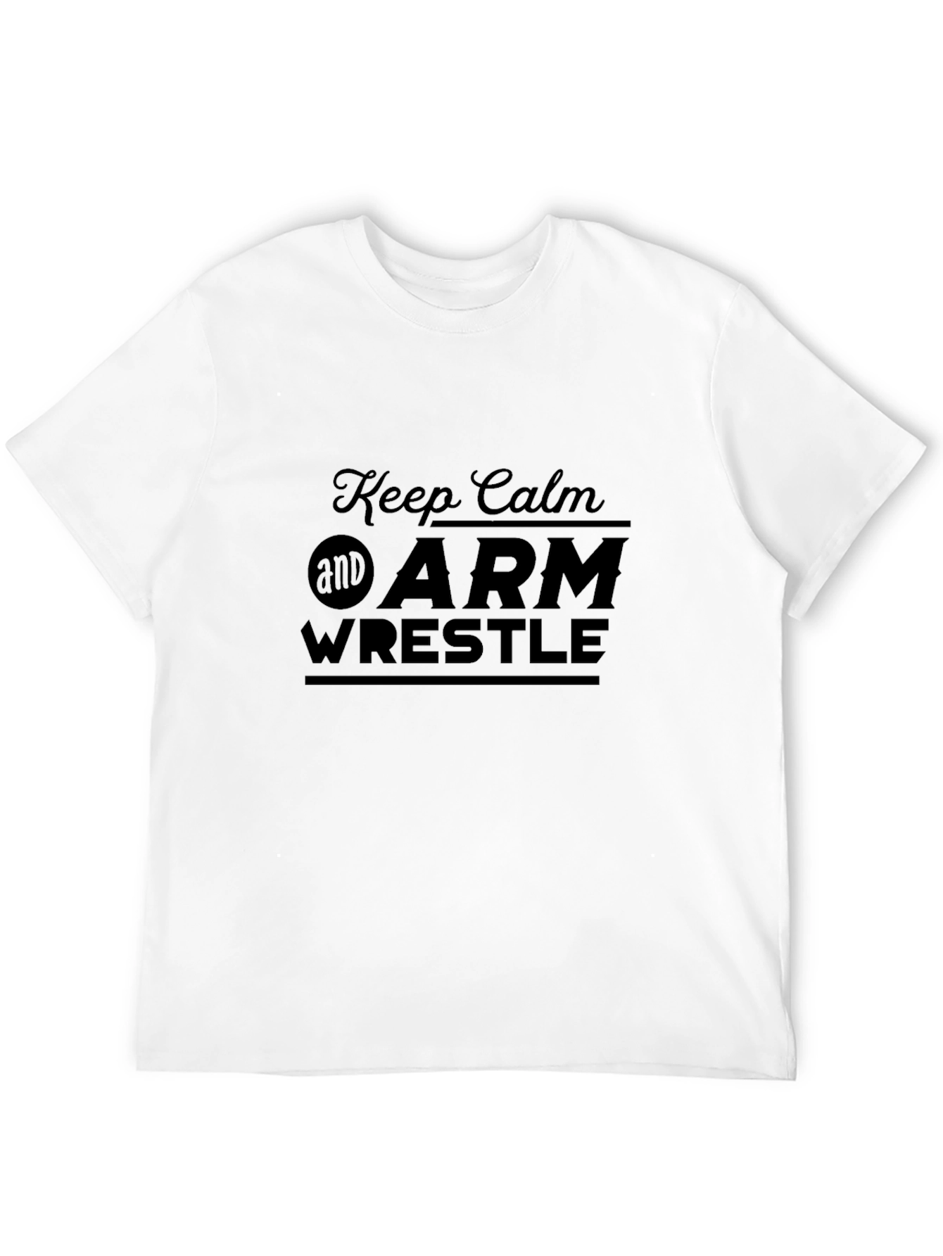 Keep Calm and Arm Wrestle Black T-Shirt