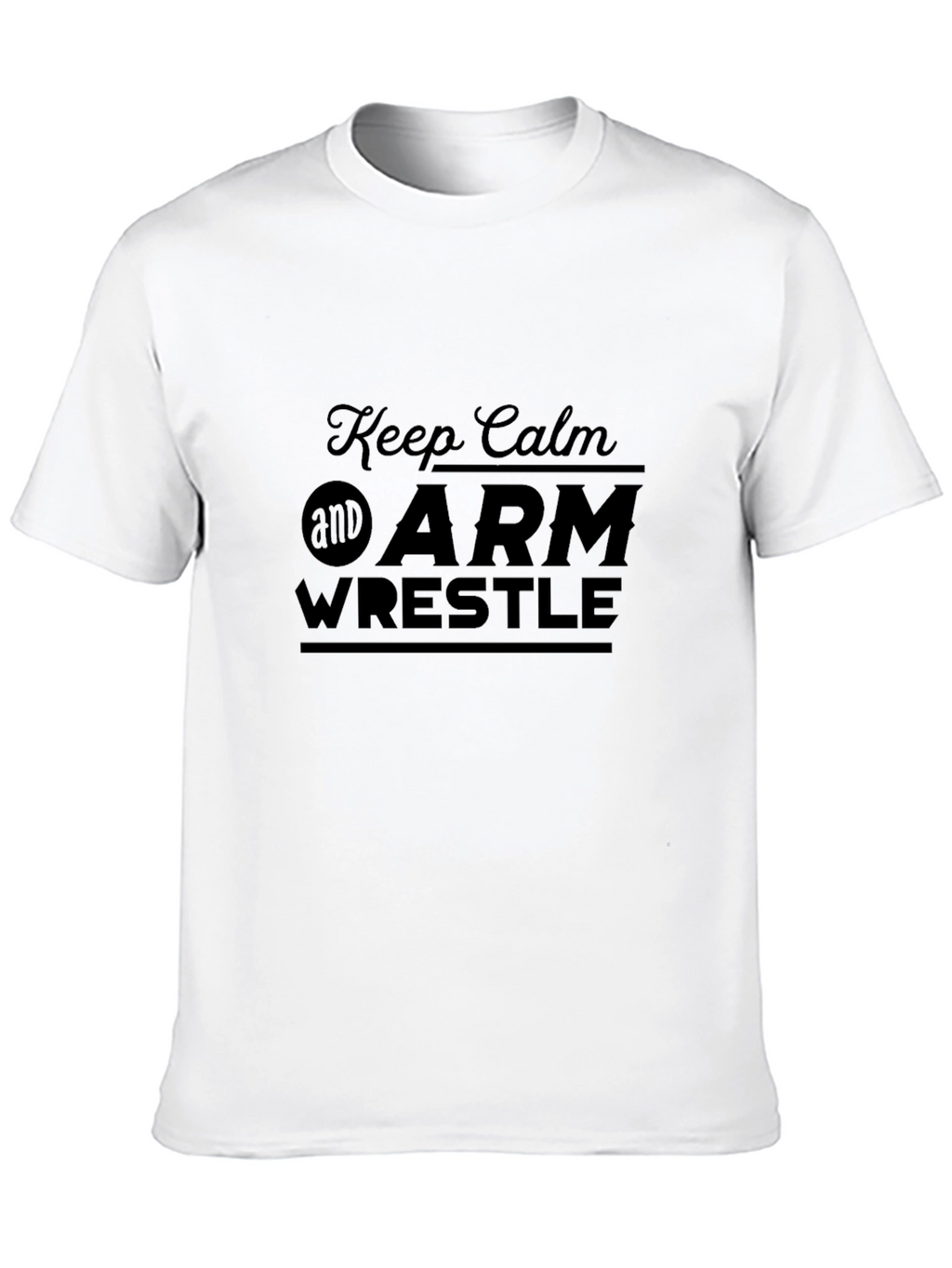 Keep Calm and Arm Wrestle Black T-Shirt