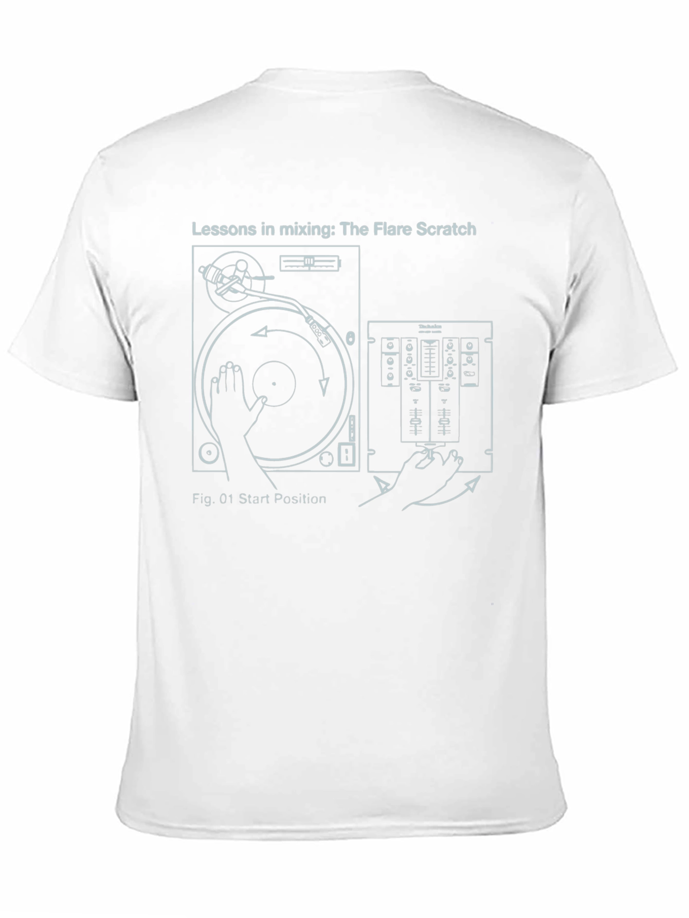 DJ Turntable Mixer T-Shirt: Flare Scratch Lessons