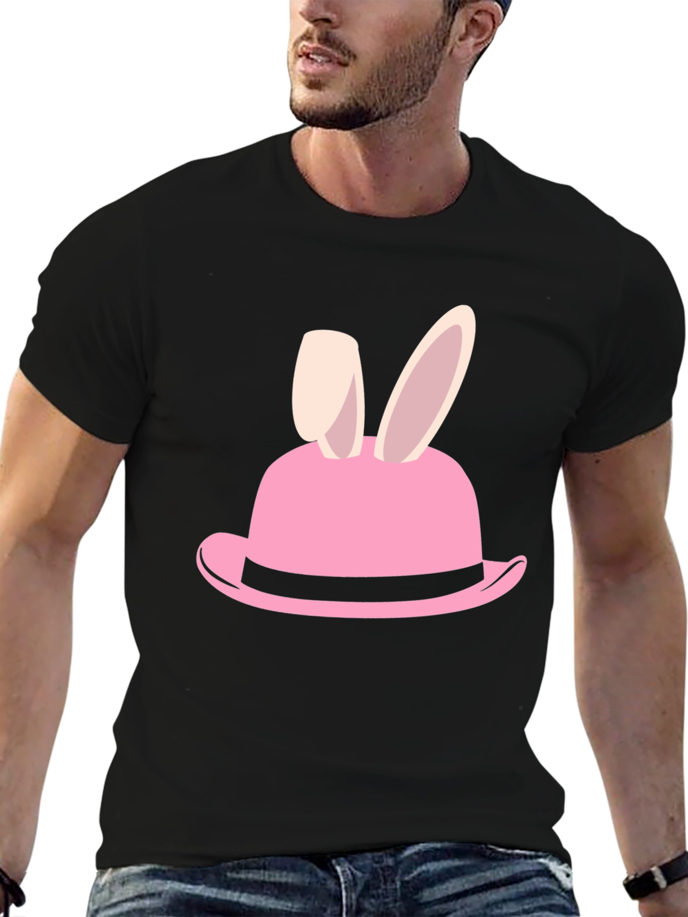 Easter Bunny Hat Graphic T-Shirt