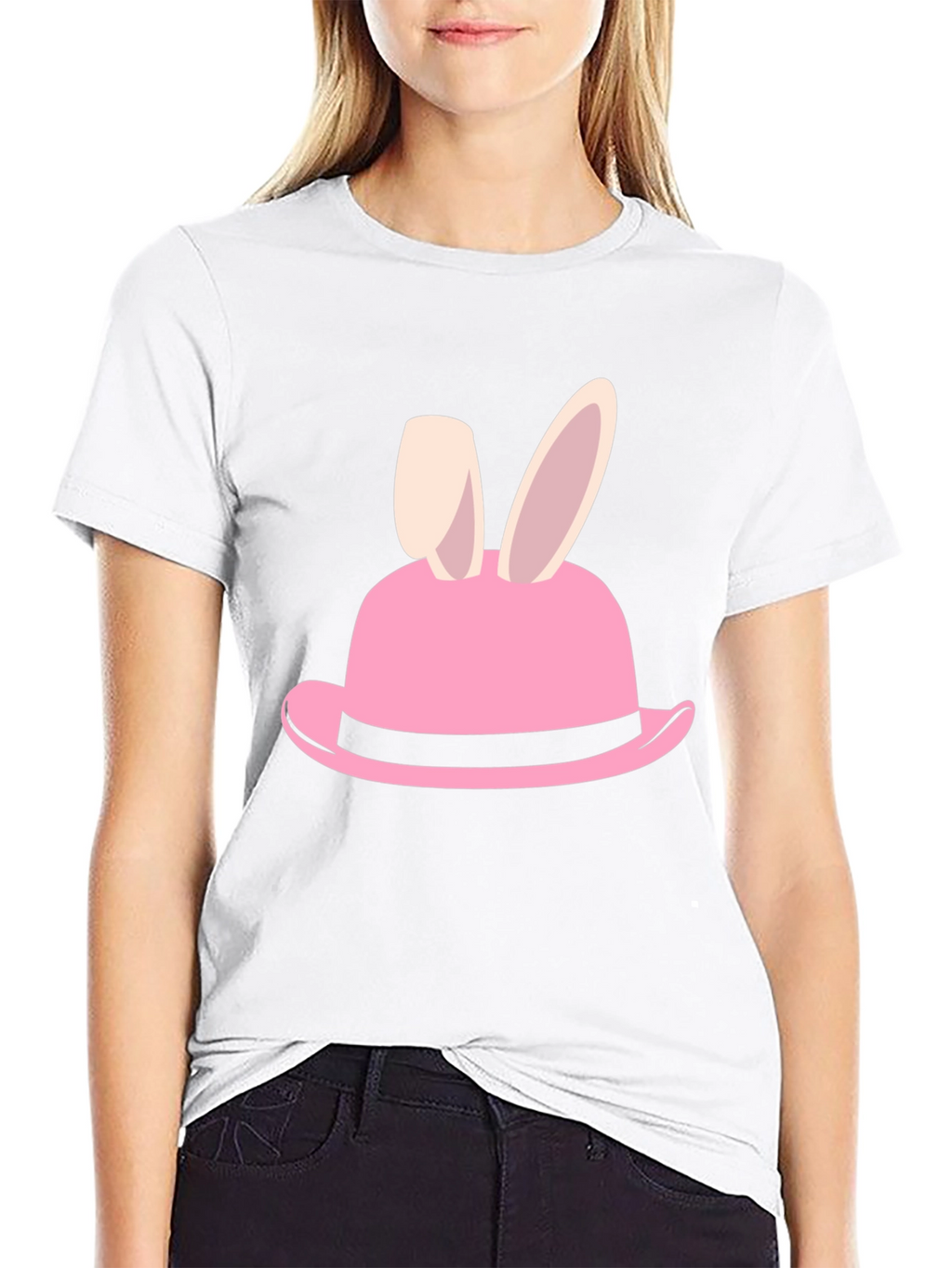 Easter Bunny Hat Graphic T-Shirt