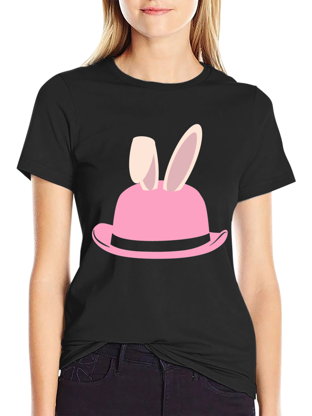 Easter Bunny Hat Graphic T-Shirt