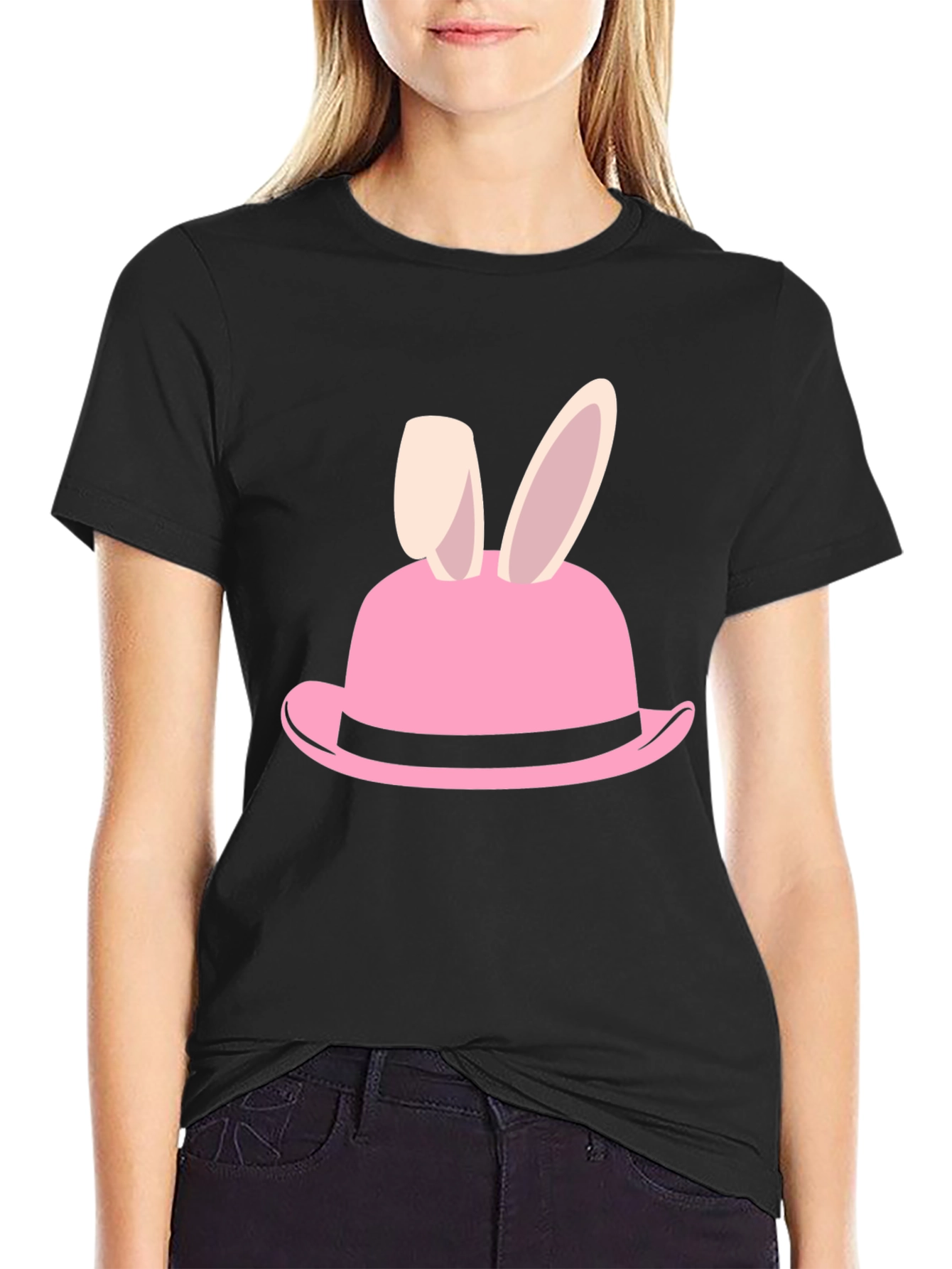 Easter Bunny Hat Graphic T-Shirt