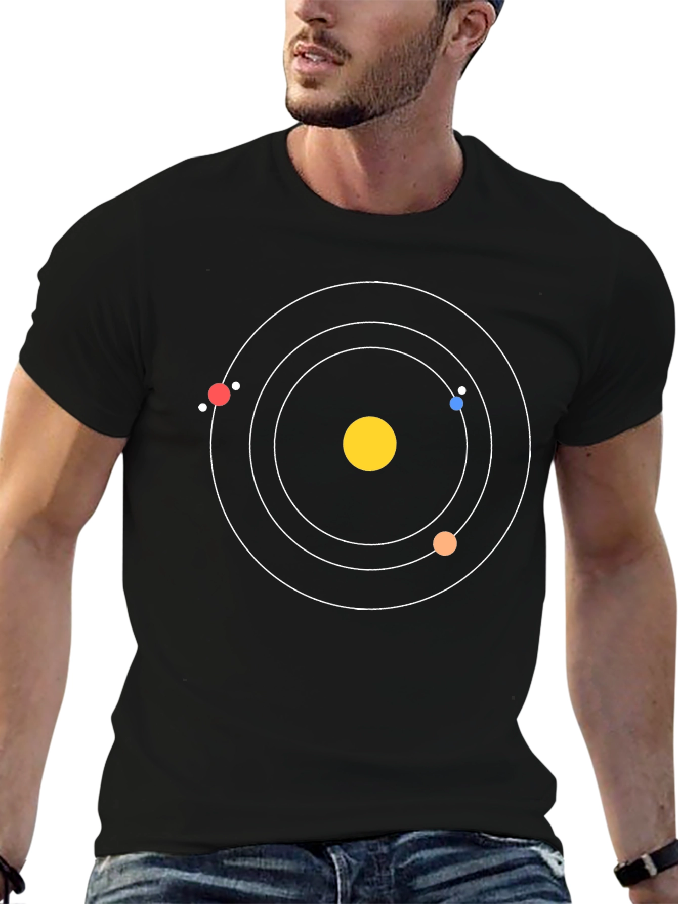 Solar System Graphic Tee - Astronomy Style