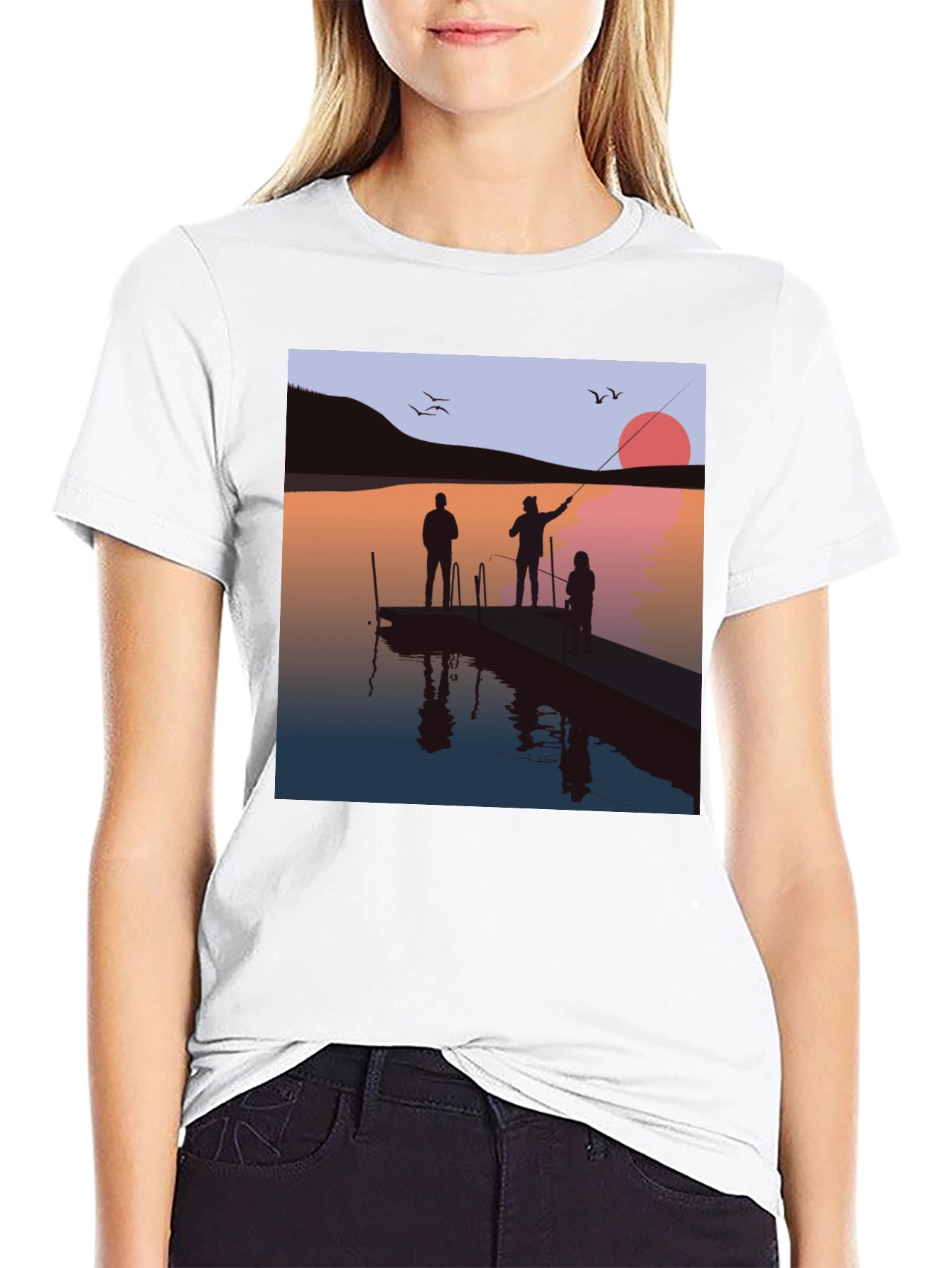 Sunset Fishing Trip Graphic Tee