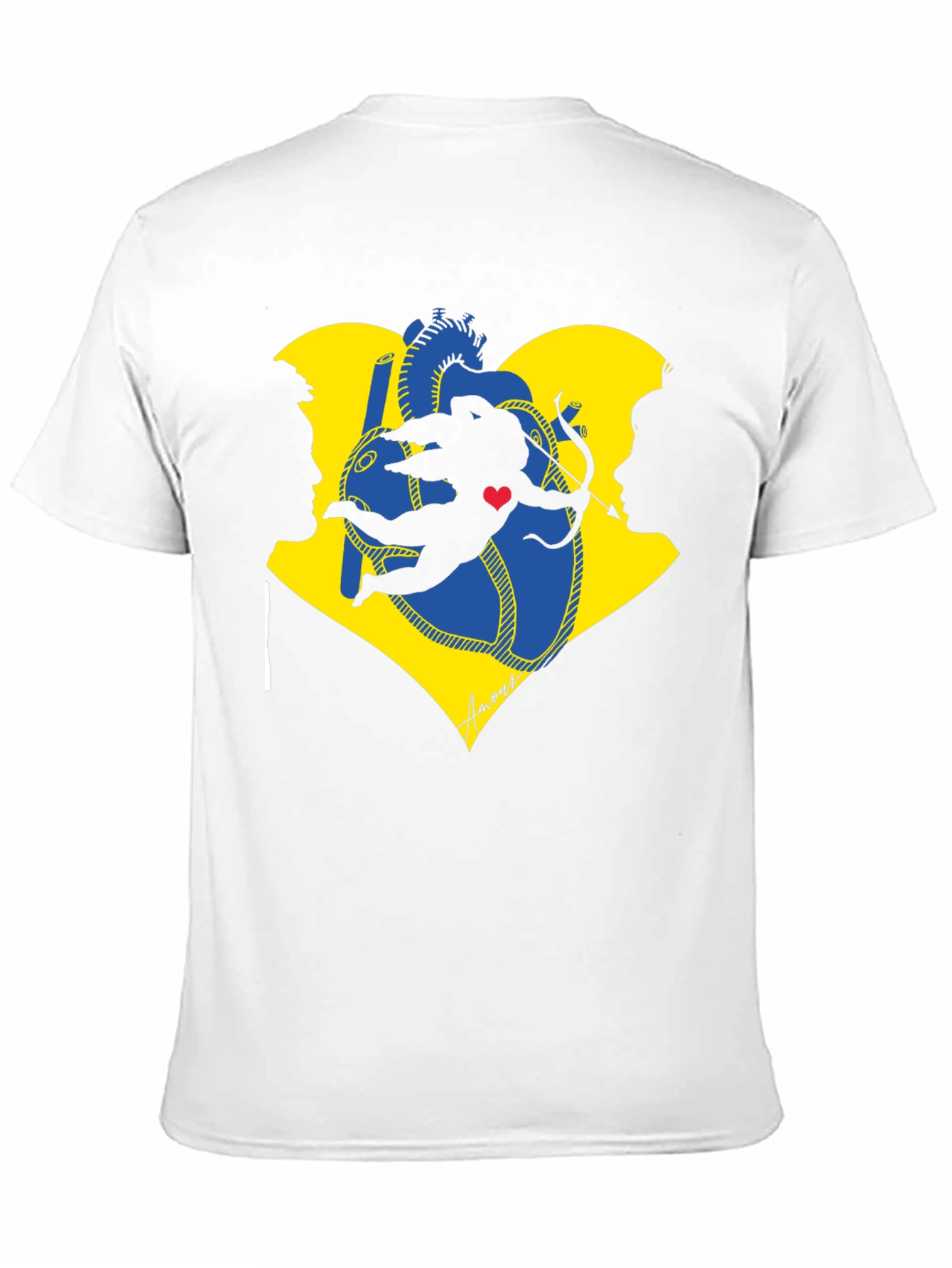 Cupid Heart Black T-Shirt