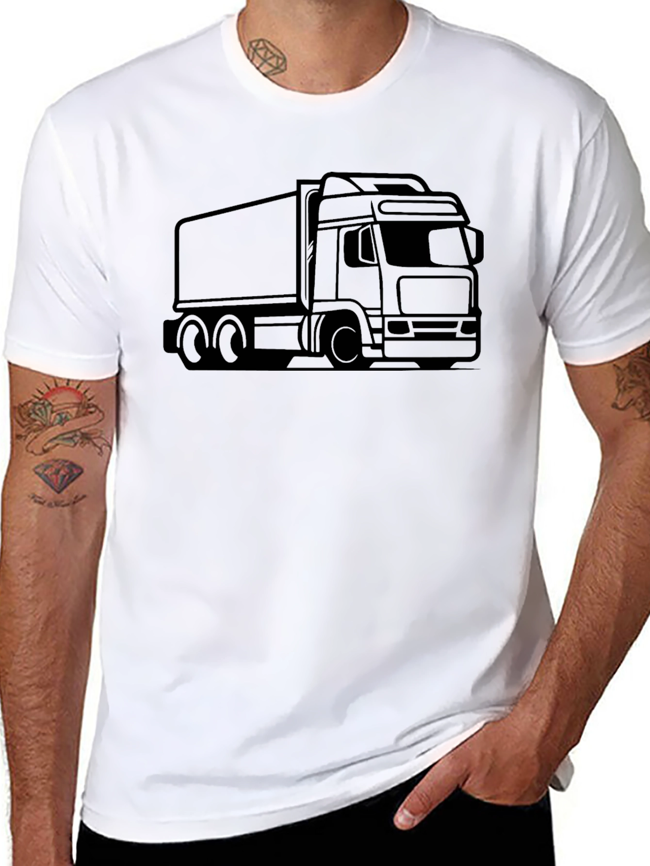 Truck Graphic Black T-Shirt - Automotive Style
