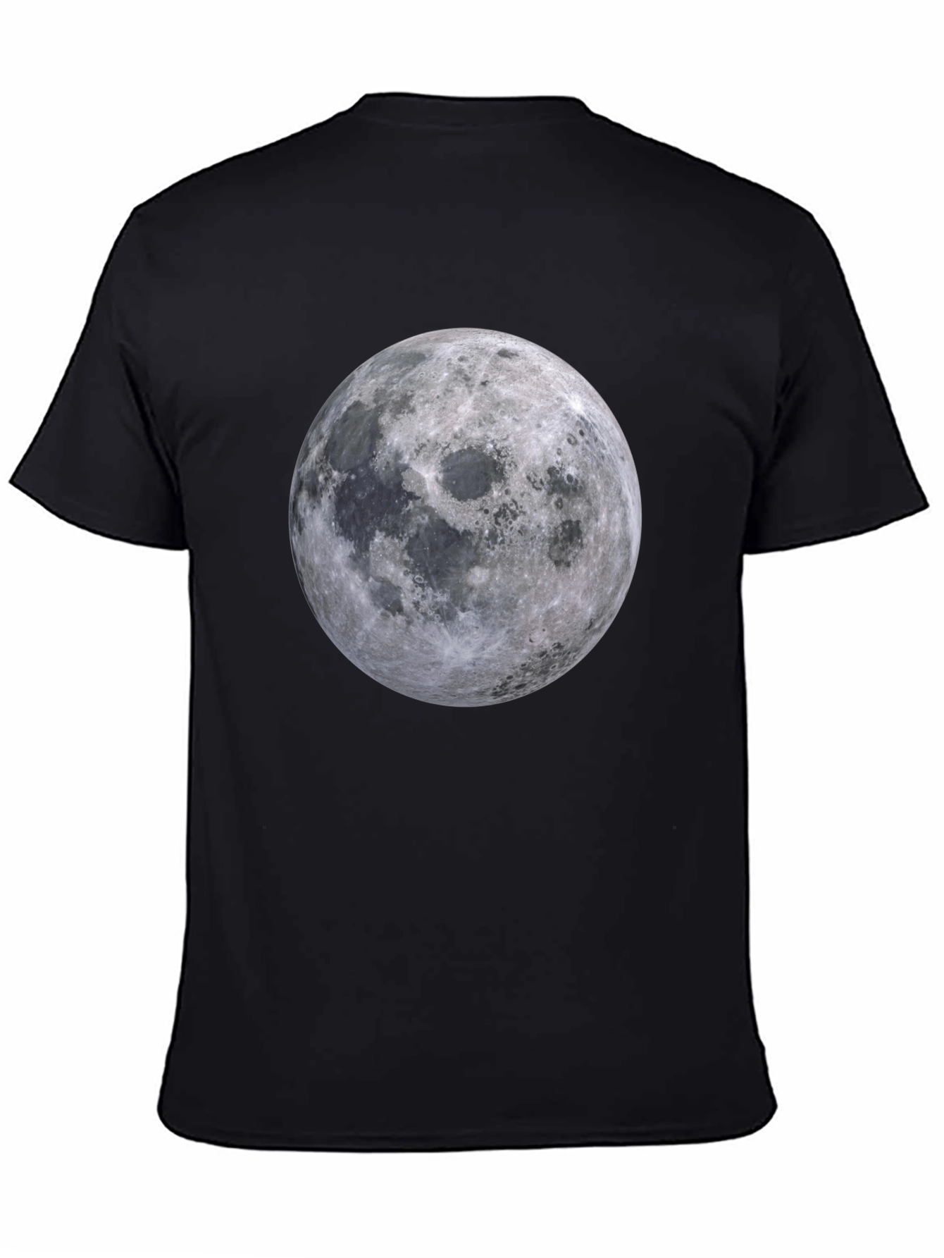 Moon Graphic T-Shirt - Black Cotton Tee