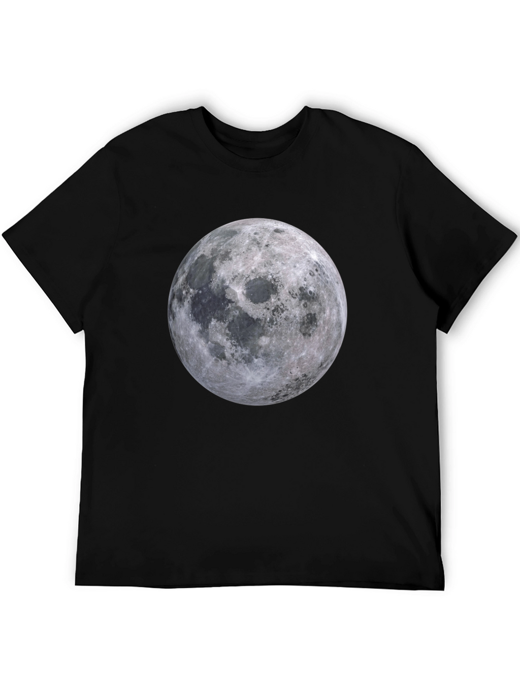 Moon Graphic T-Shirt - Black Cotton Tee