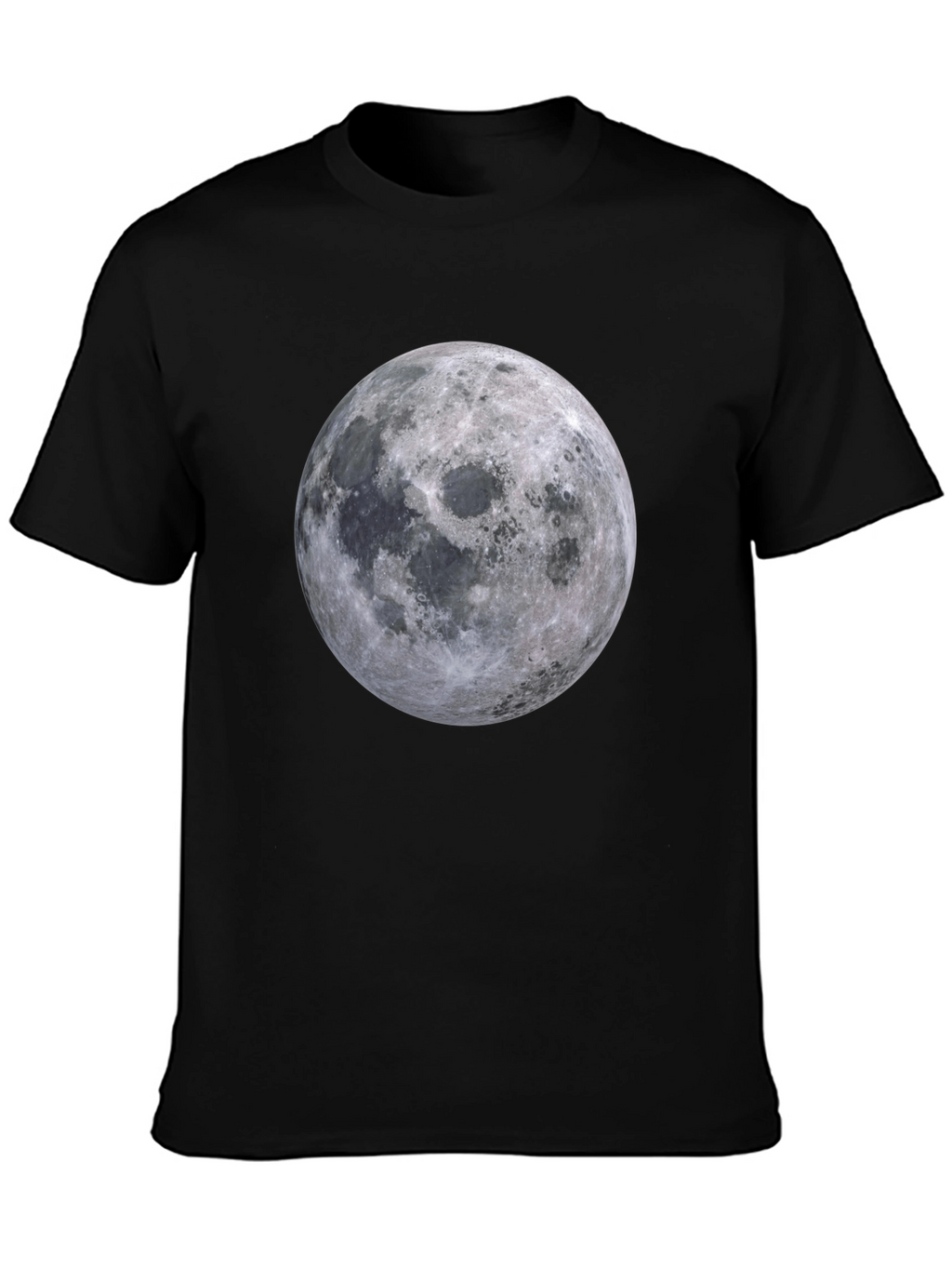 Moon Graphic T-Shirt - Black Cotton Tee