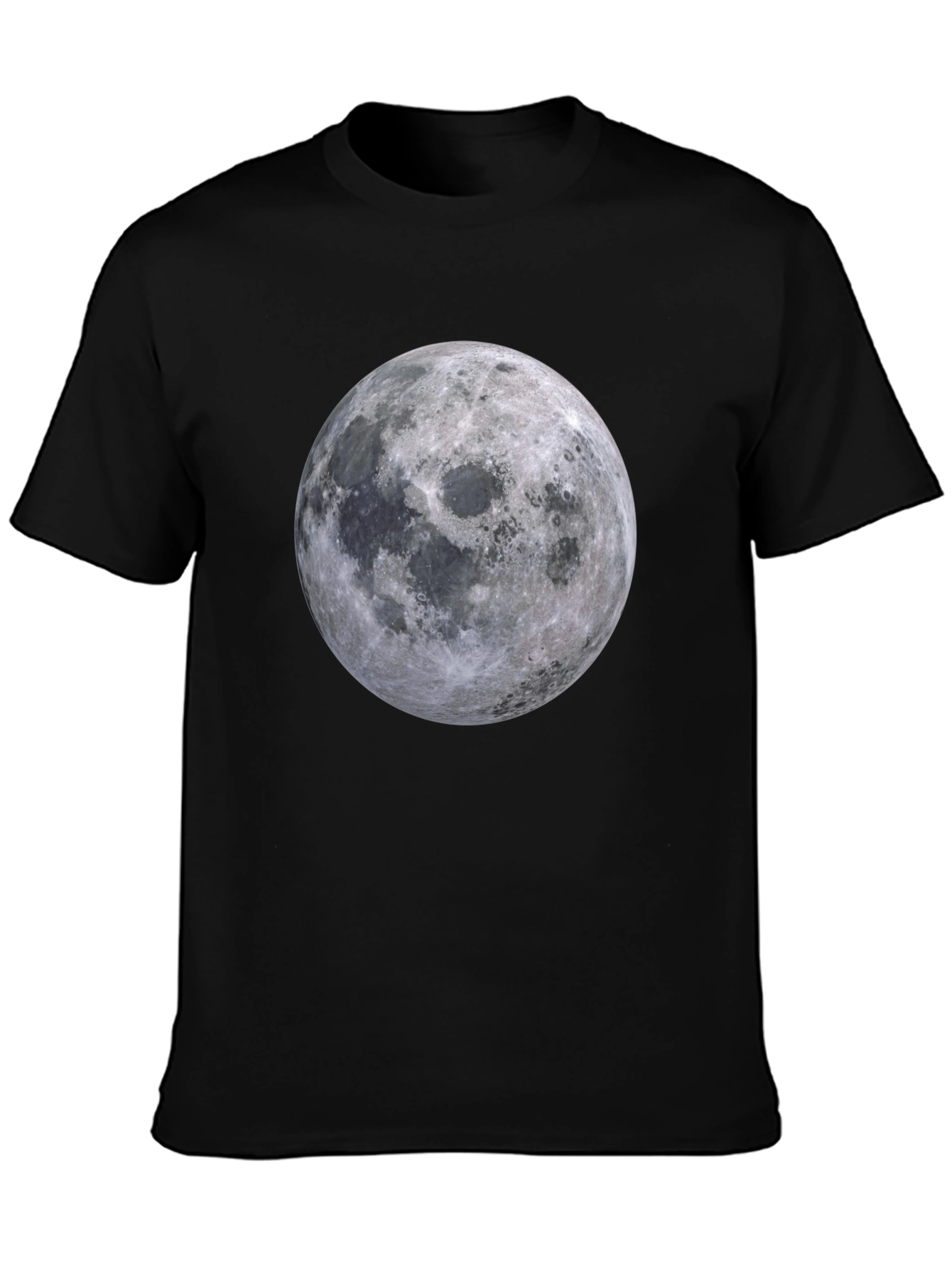 Moon Graphic T-Shirt - Black Cotton Tee