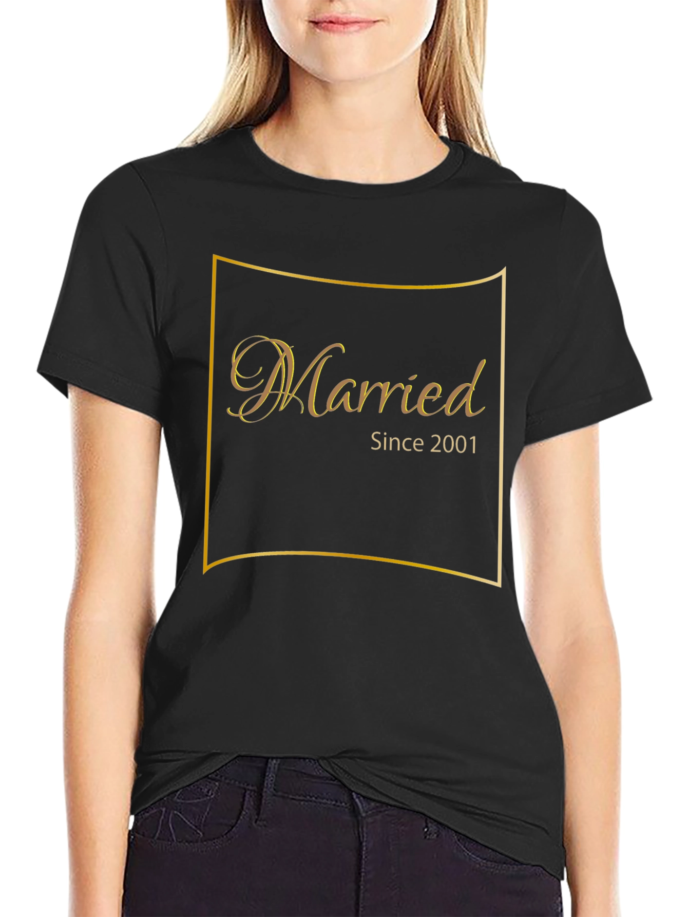 Married Since 2001 Black T-Shirt
