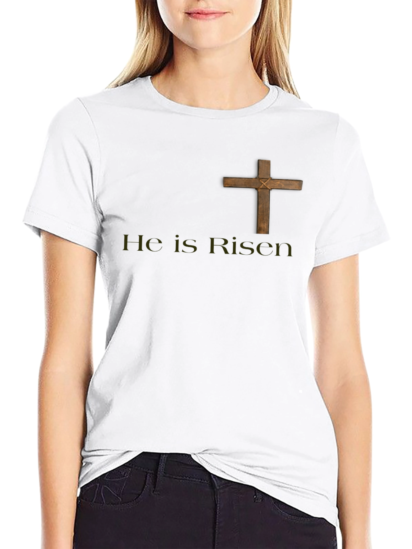 He Is Risen Black Graphic Tee
