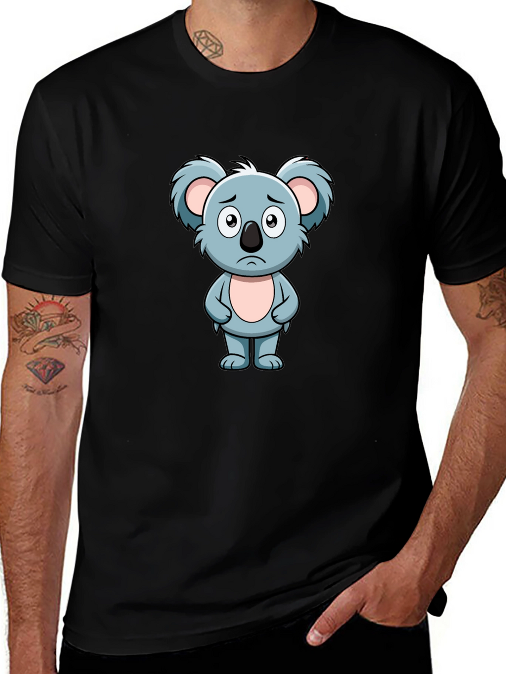 Sad Koala Graphic T-Shirt - Soft Cotton Blend