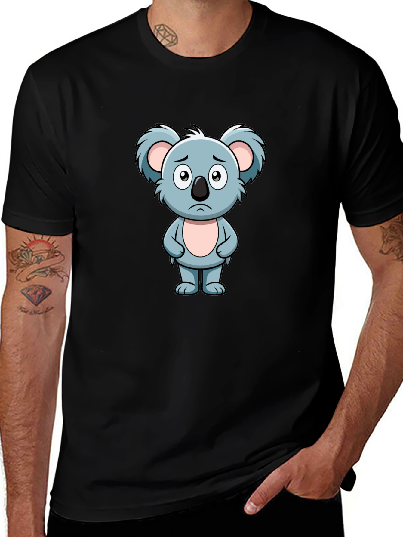 Sad Koala Graphic T-Shirt - Soft Cotton Blend