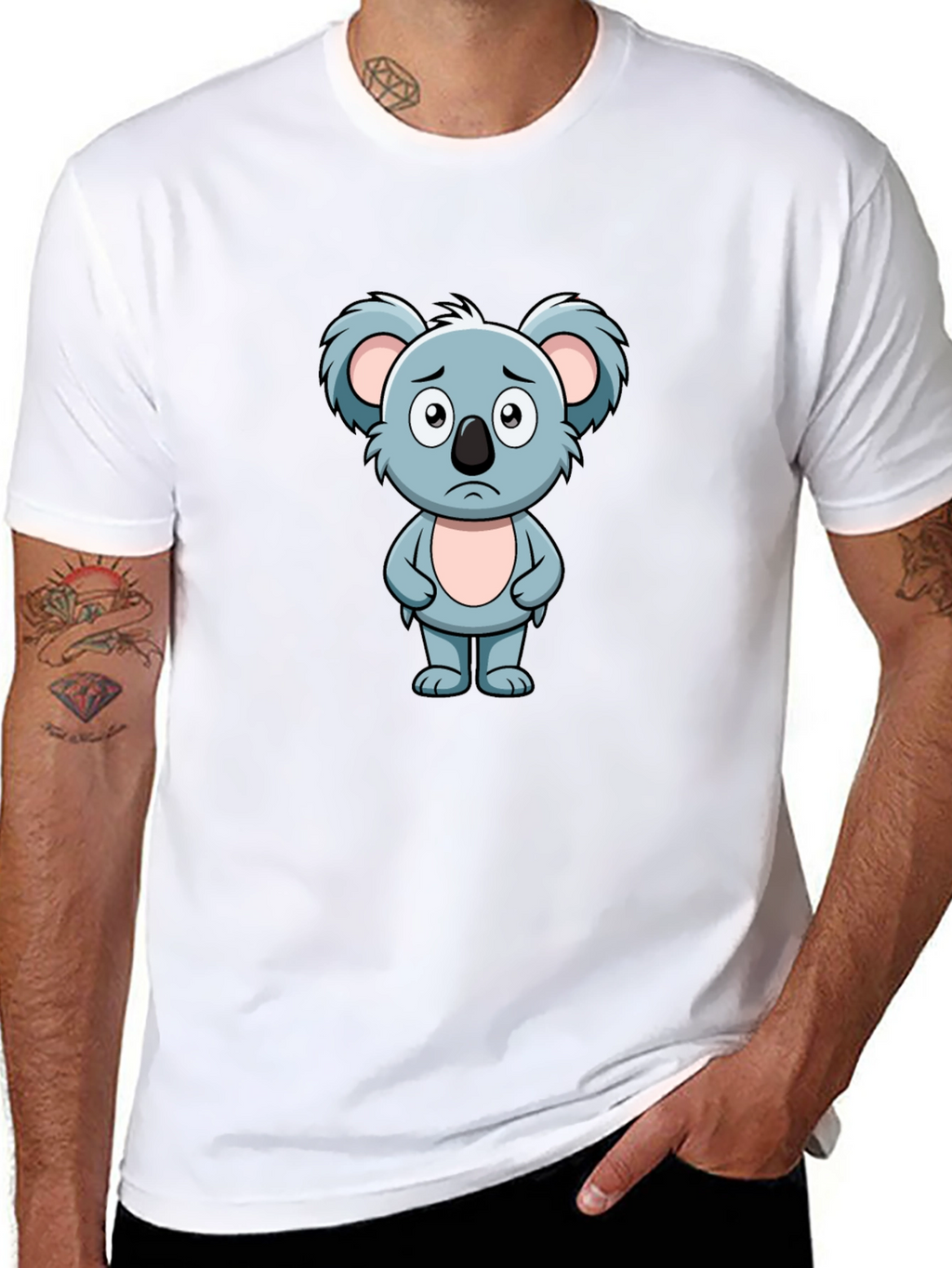 Sad Koala Graphic T-Shirt - Soft Cotton Blend