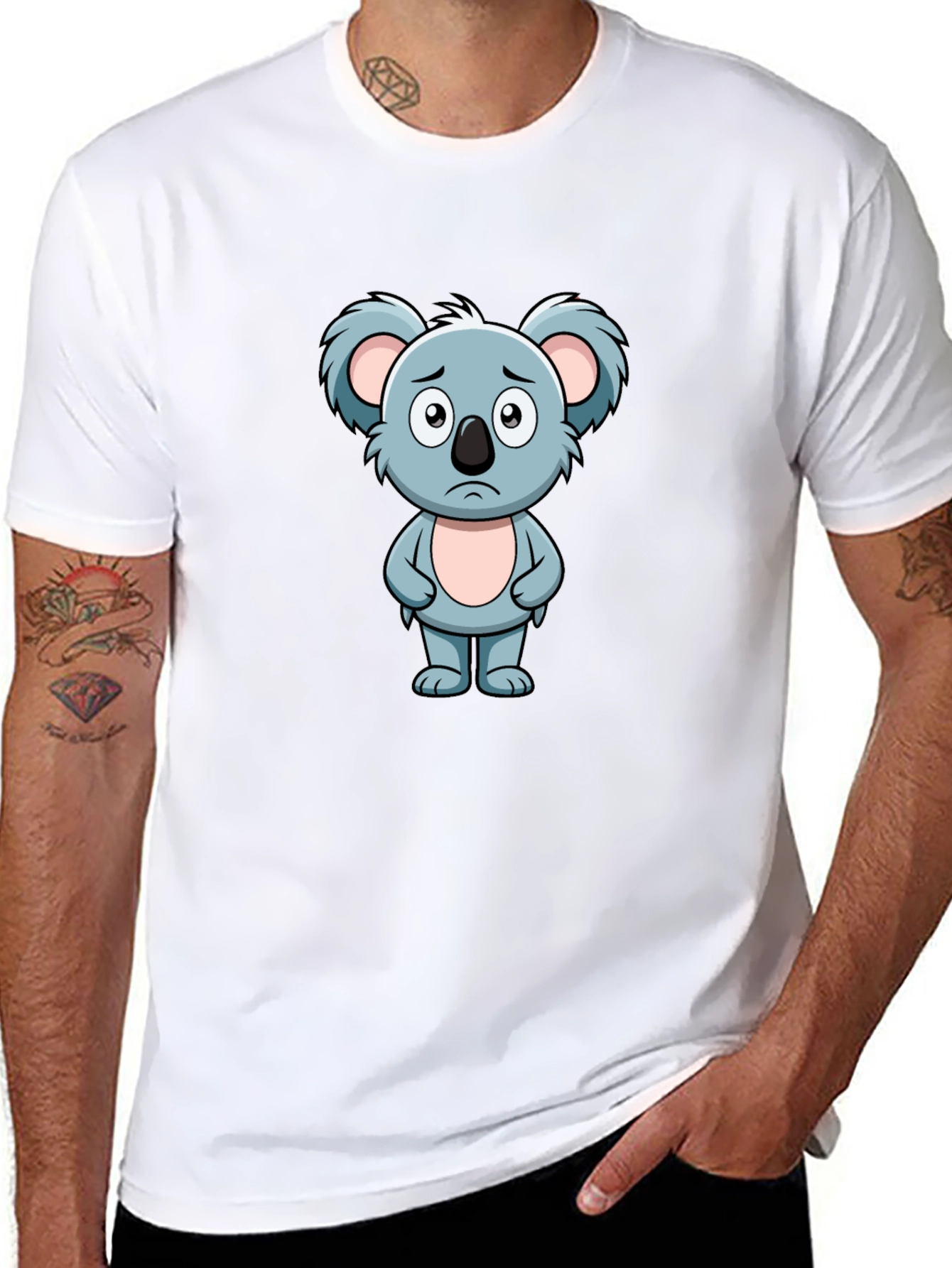 Sad Koala Graphic T-Shirt - Soft Cotton Blend