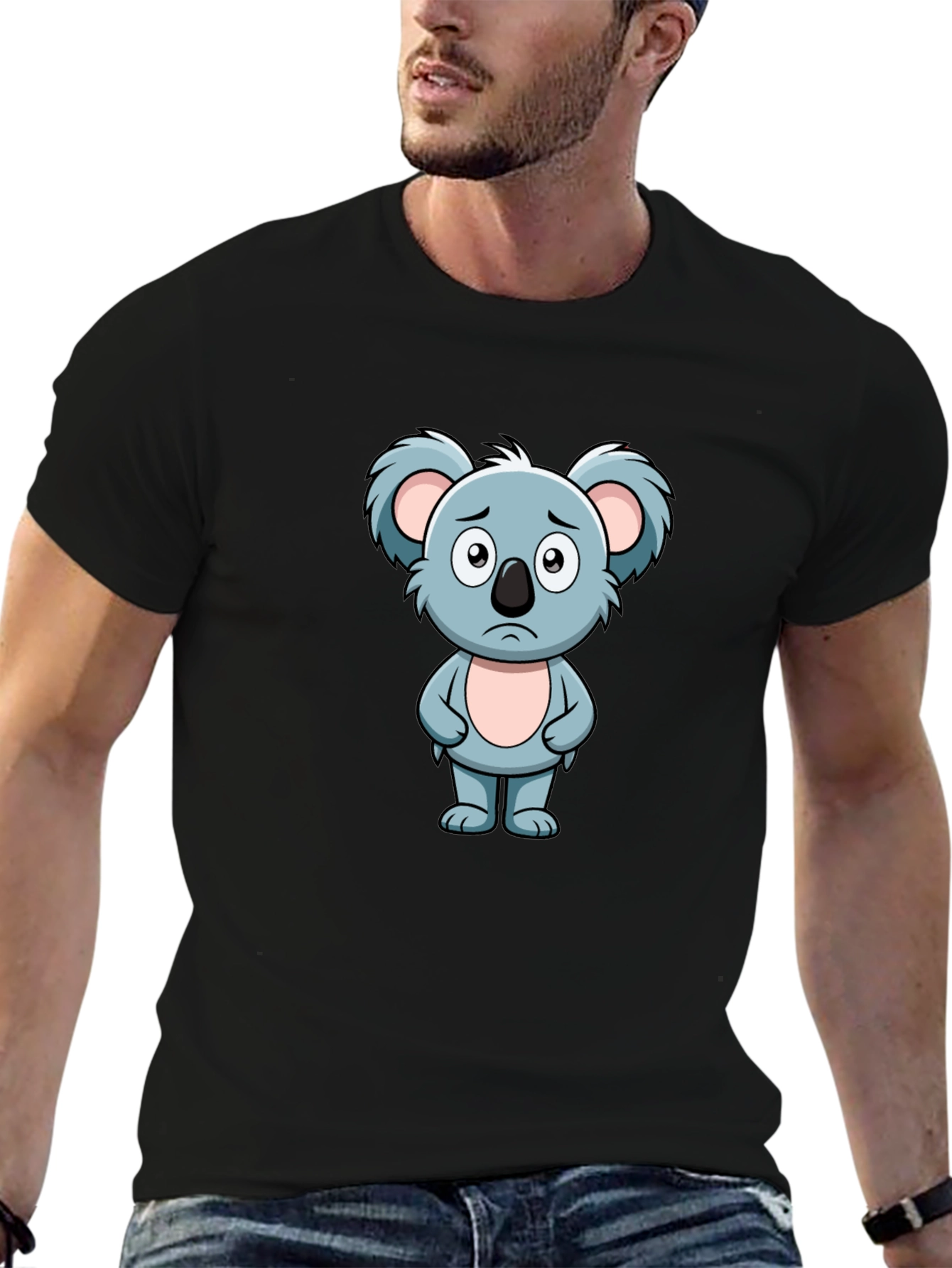 Sad Koala Graphic T-Shirt - Soft Cotton Blend