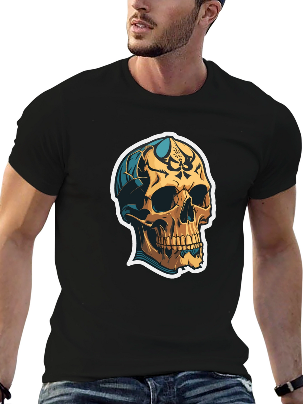 Skull Graphic Tee - Edgy Streetwear Style