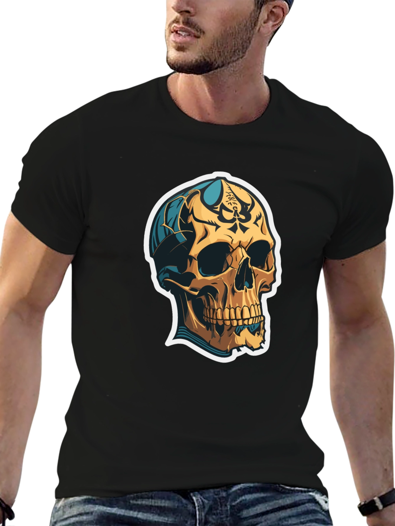 Skull Graphic Tee - Edgy Streetwear Style