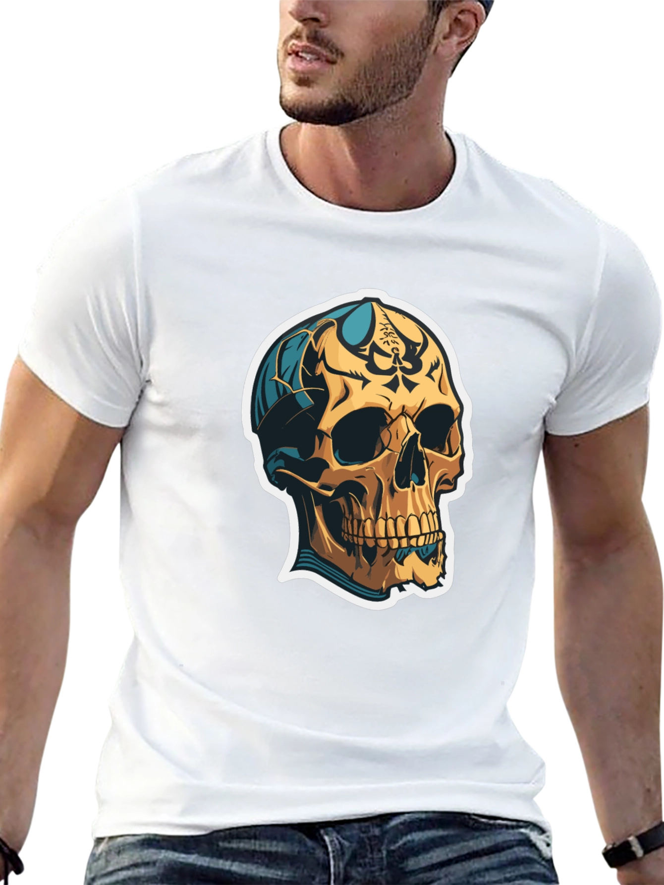 Skull Graphic Tee - Edgy Streetwear Style