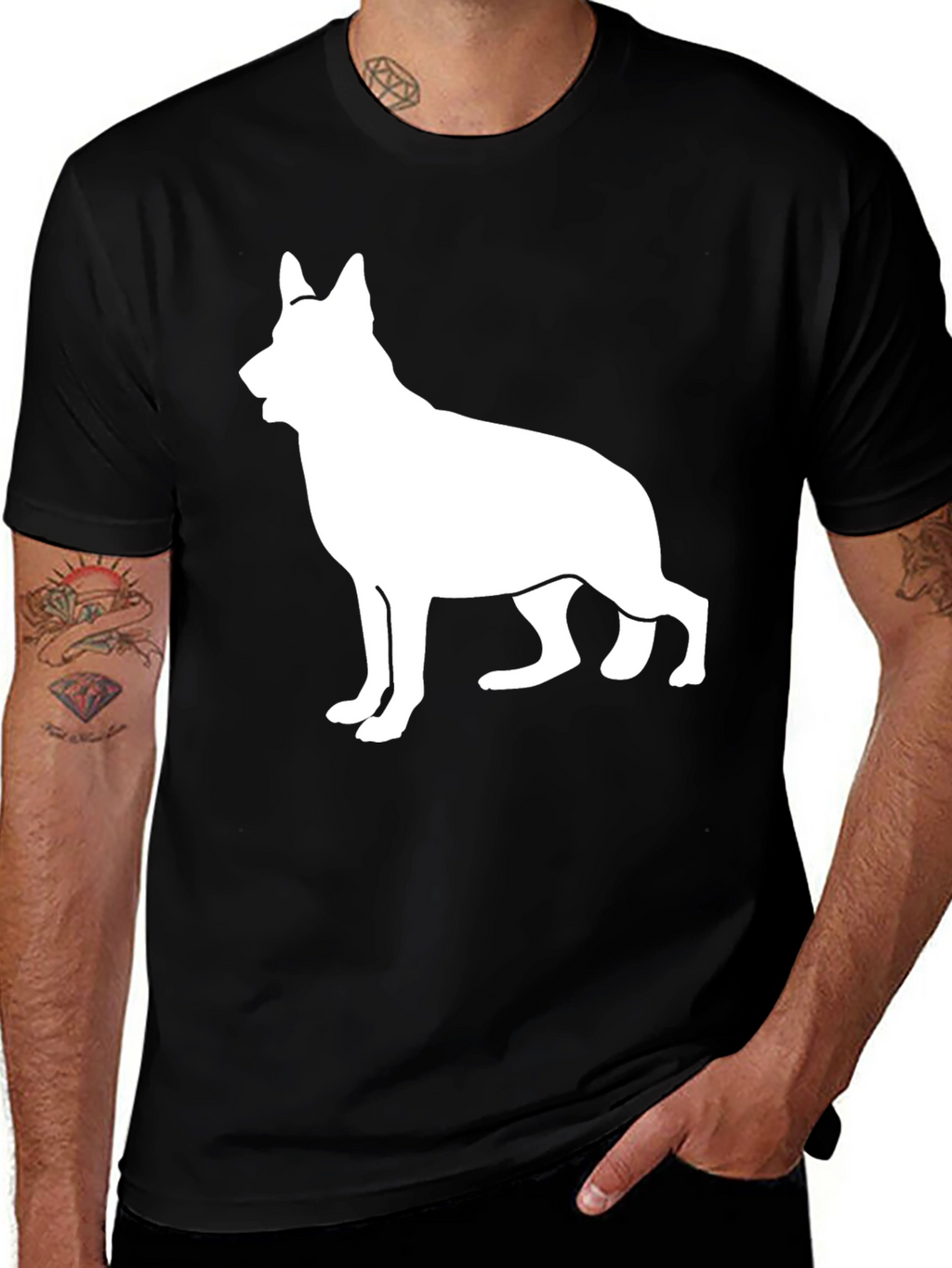 German Shepherd Silhouette T-Shirt