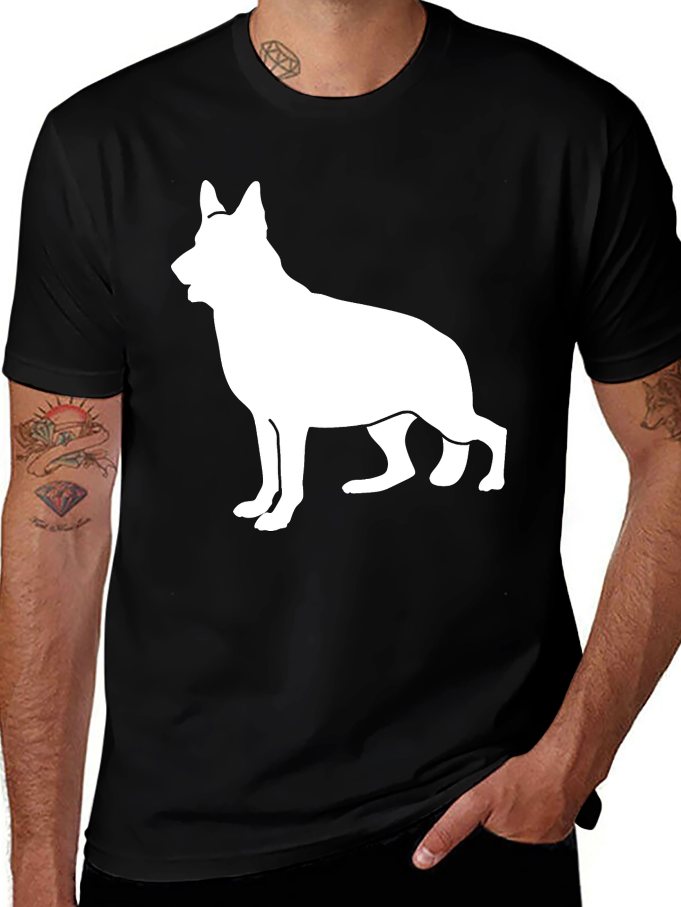 German Shepherd Silhouette T-Shirt