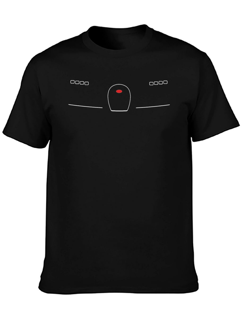 Minimalist Car Outline Graphic Tee - Black