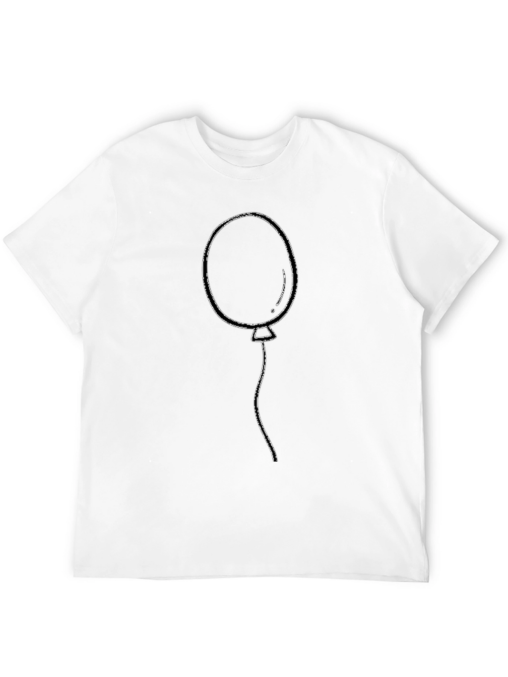 Balloon Graphic Tee - Casual Black T-Shirt