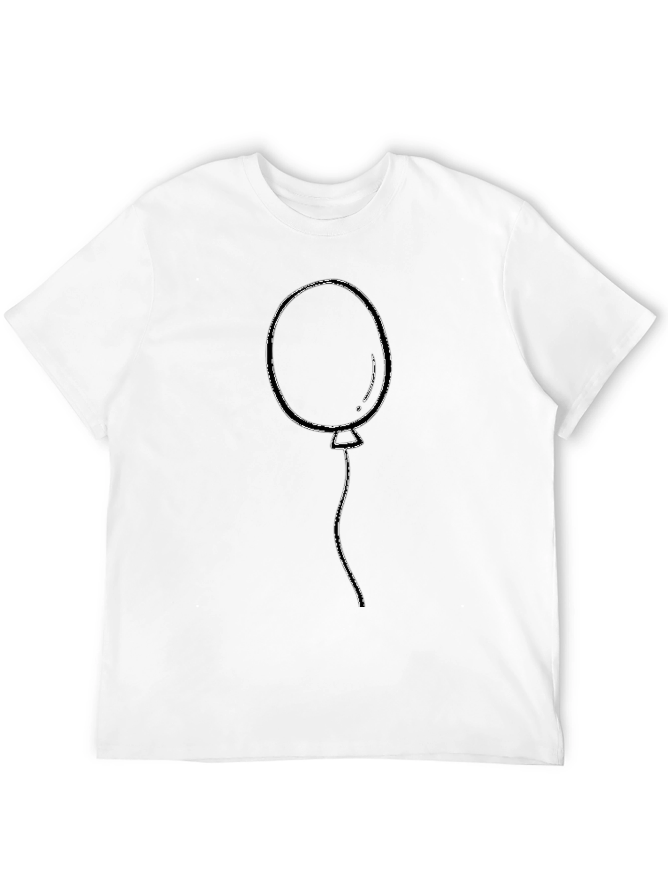 Balloon Graphic Tee - Casual Black T-Shirt