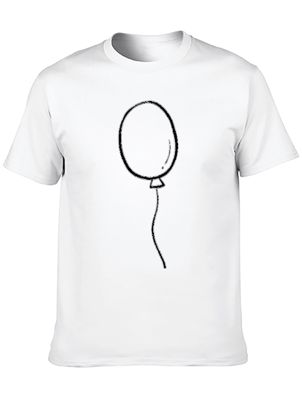 Balloon Graphic Tee - Casual Black T-Shirt