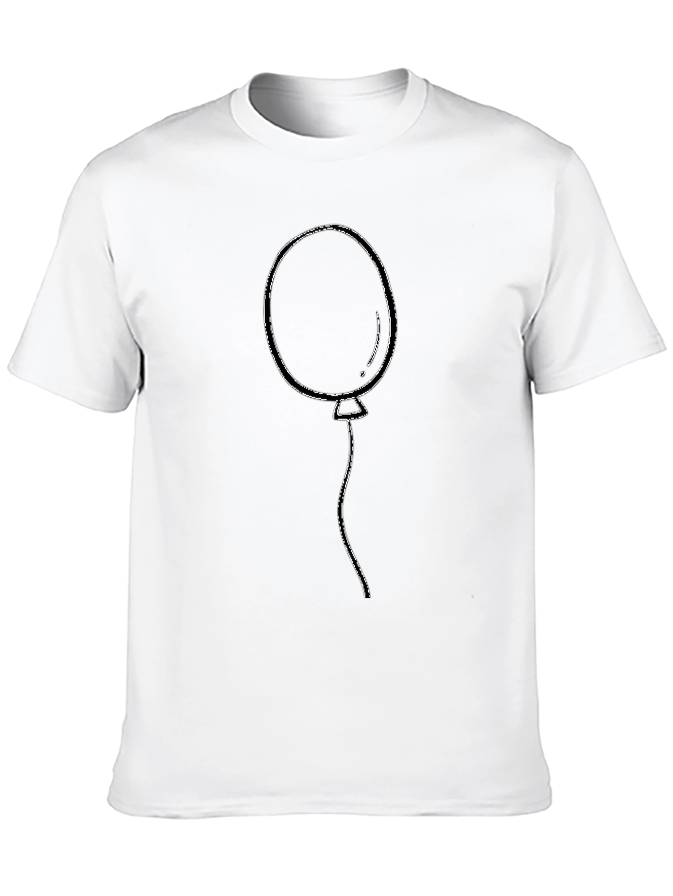 Balloon Graphic Tee - Casual Black T-Shirt