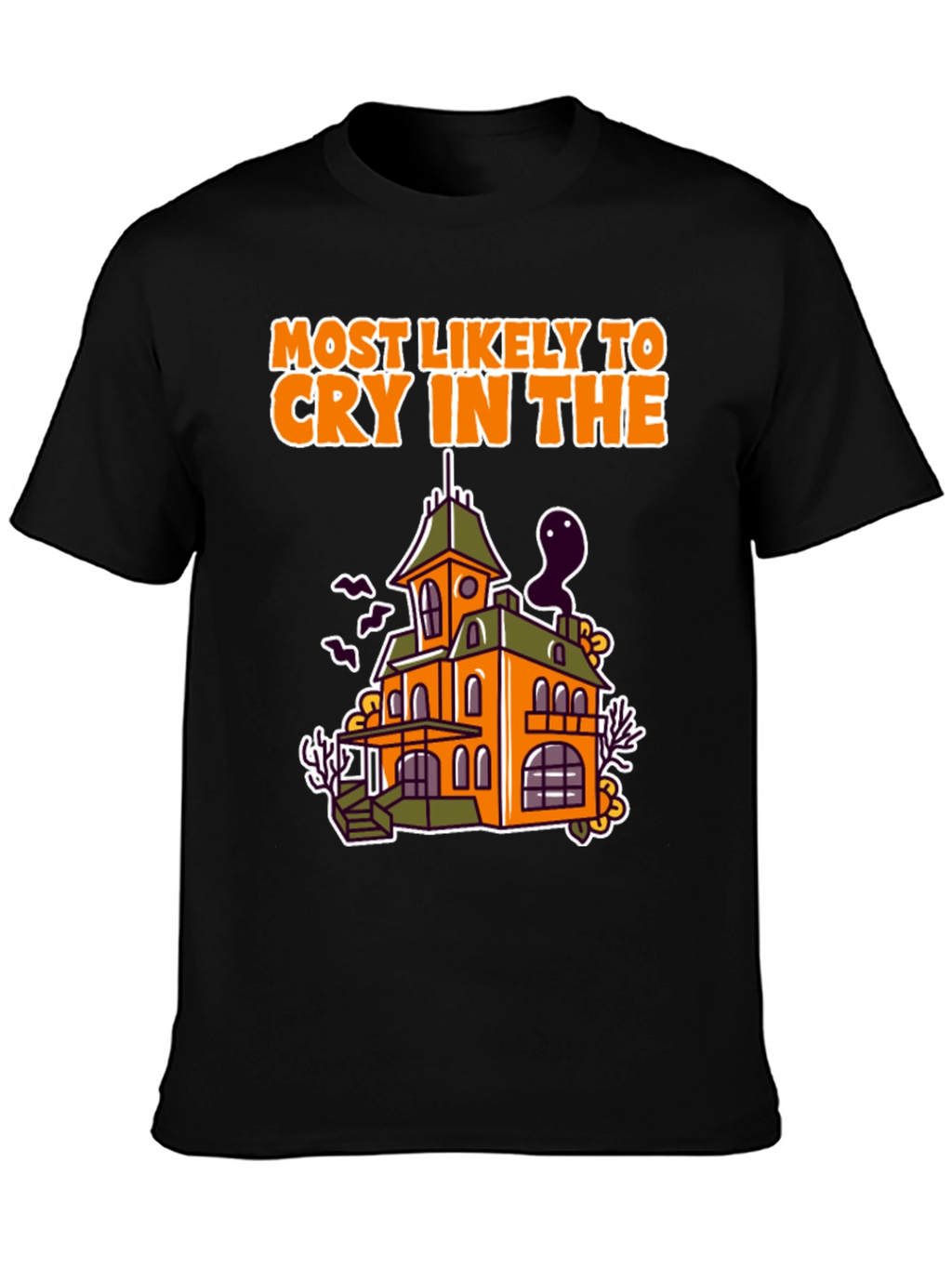Cry in Haunted House T-Shirt - Halloween