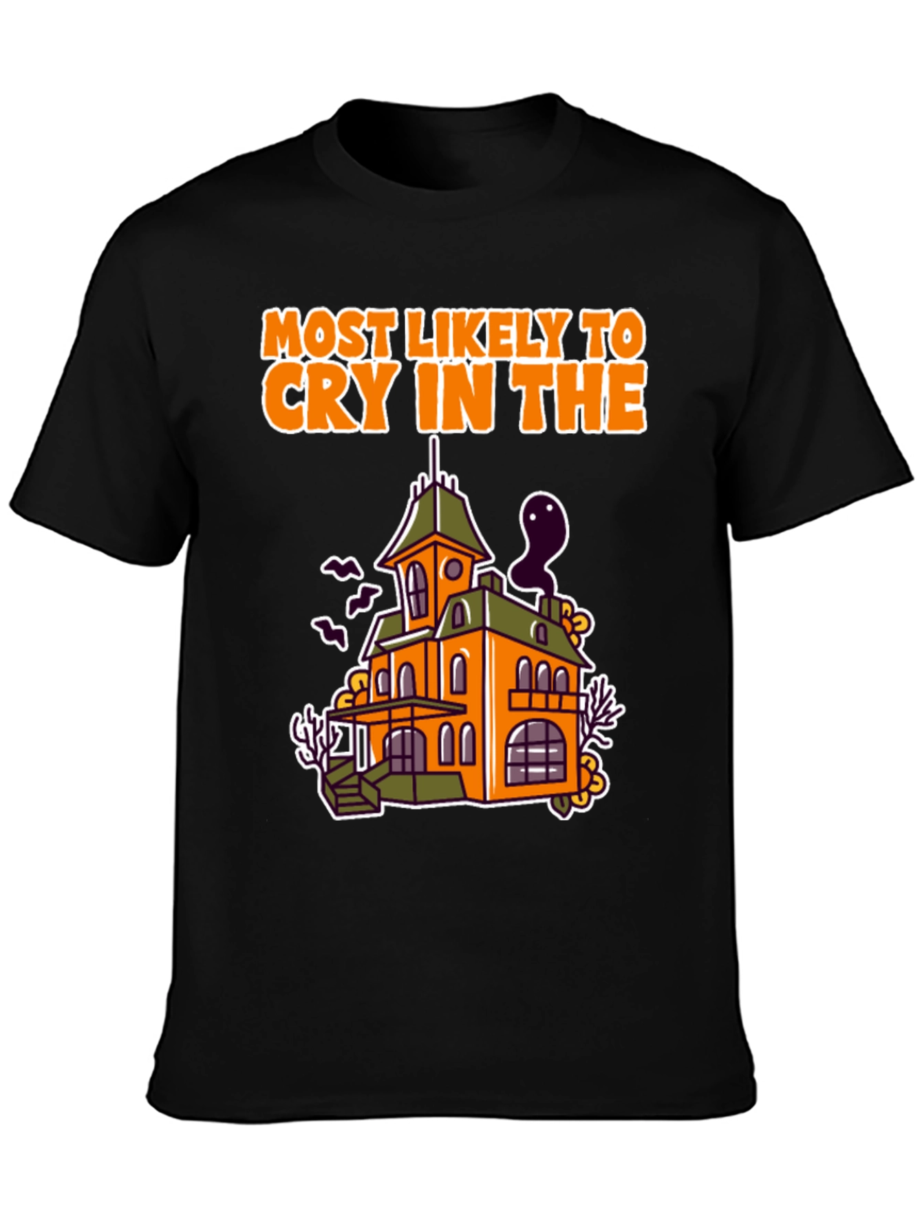 Cry in Haunted House T-Shirt - Halloween