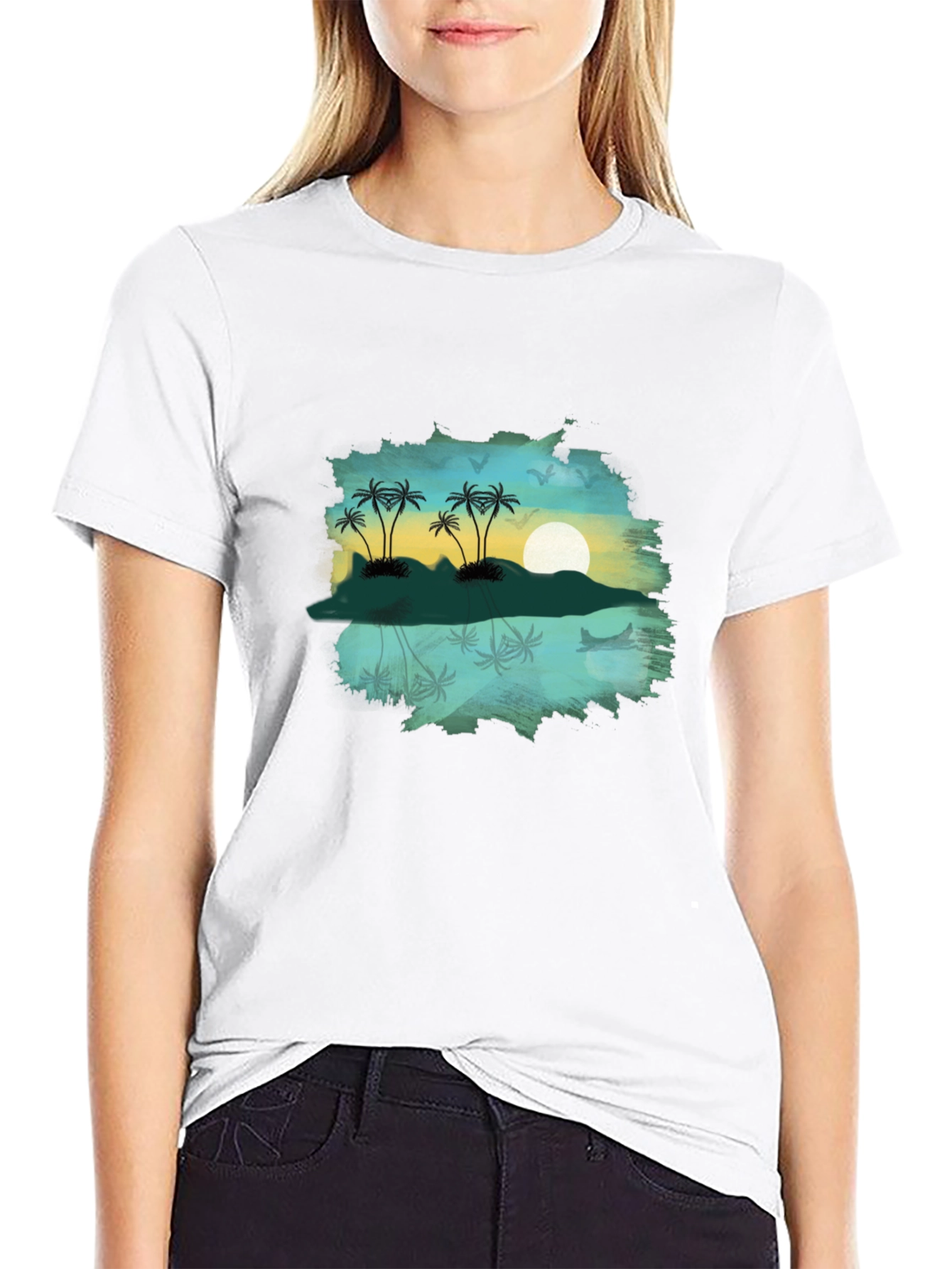 Island Sunset Graphic Tee - Relaxed Fit