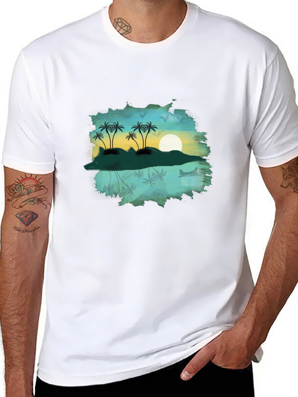 Island Sunset Graphic Tee - Relaxed Fit
