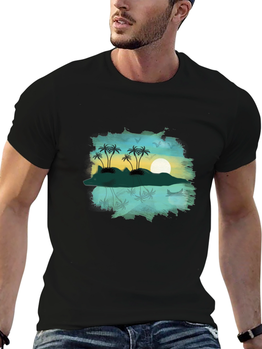Island Sunset Graphic Tee - Relaxed Fit