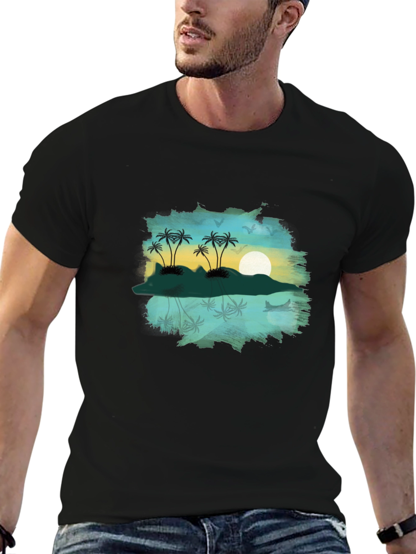 Island Sunset Graphic Tee - Relaxed Fit