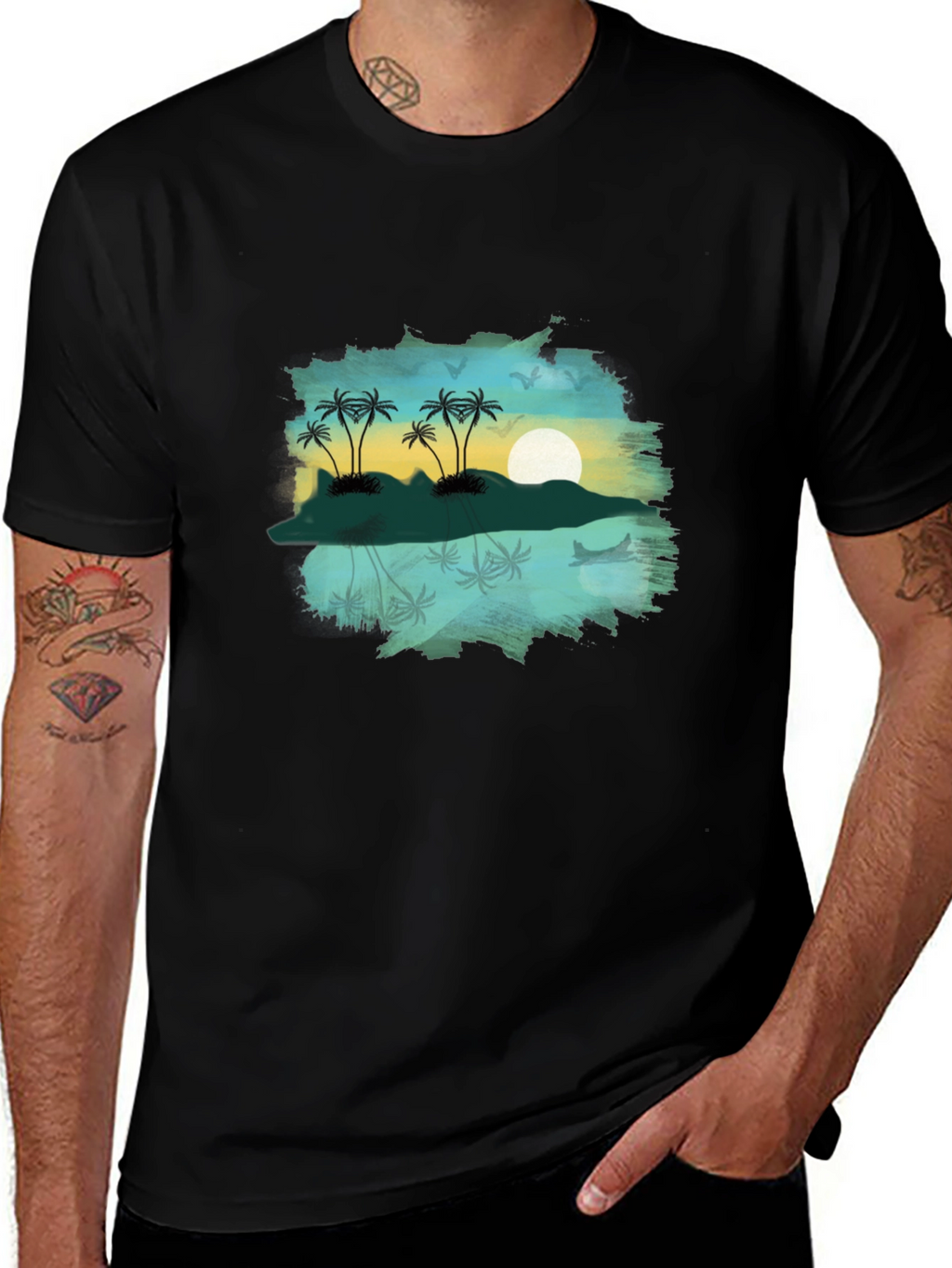 Island Sunset Graphic Tee - Relaxed Fit