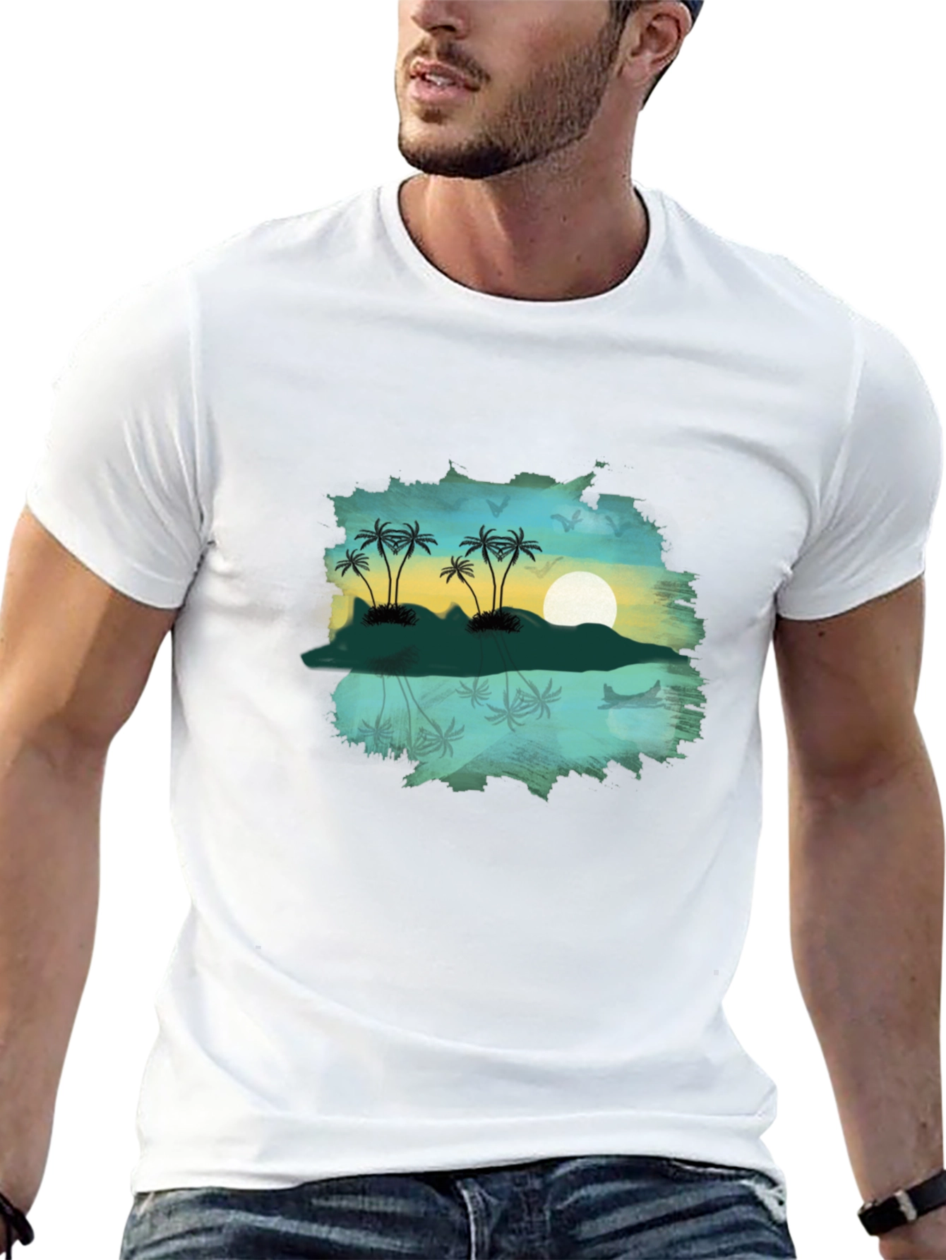 Island Sunset Graphic Tee - Relaxed Fit
