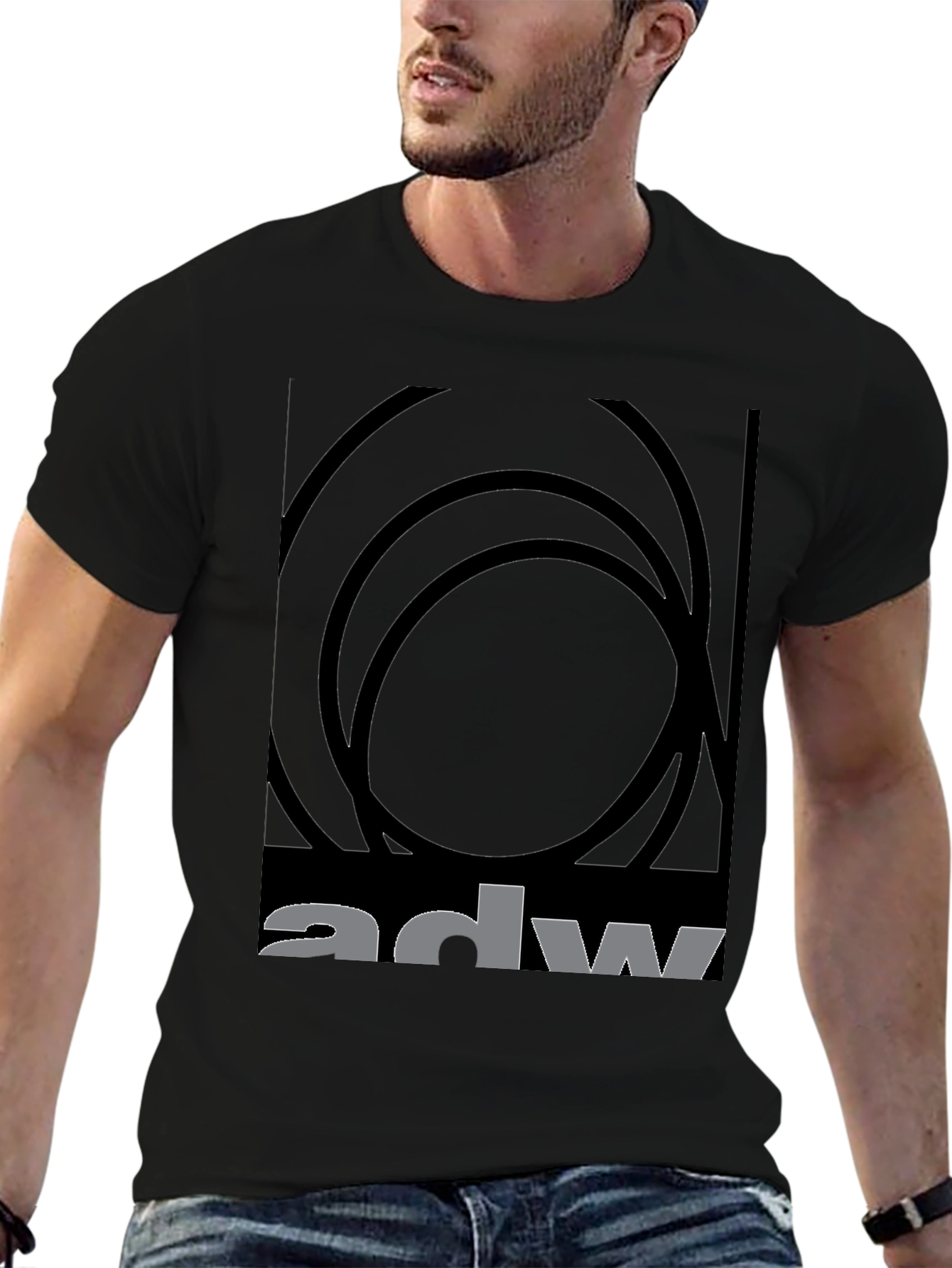ADW Graphic Black T-Shirt - Modern Design
