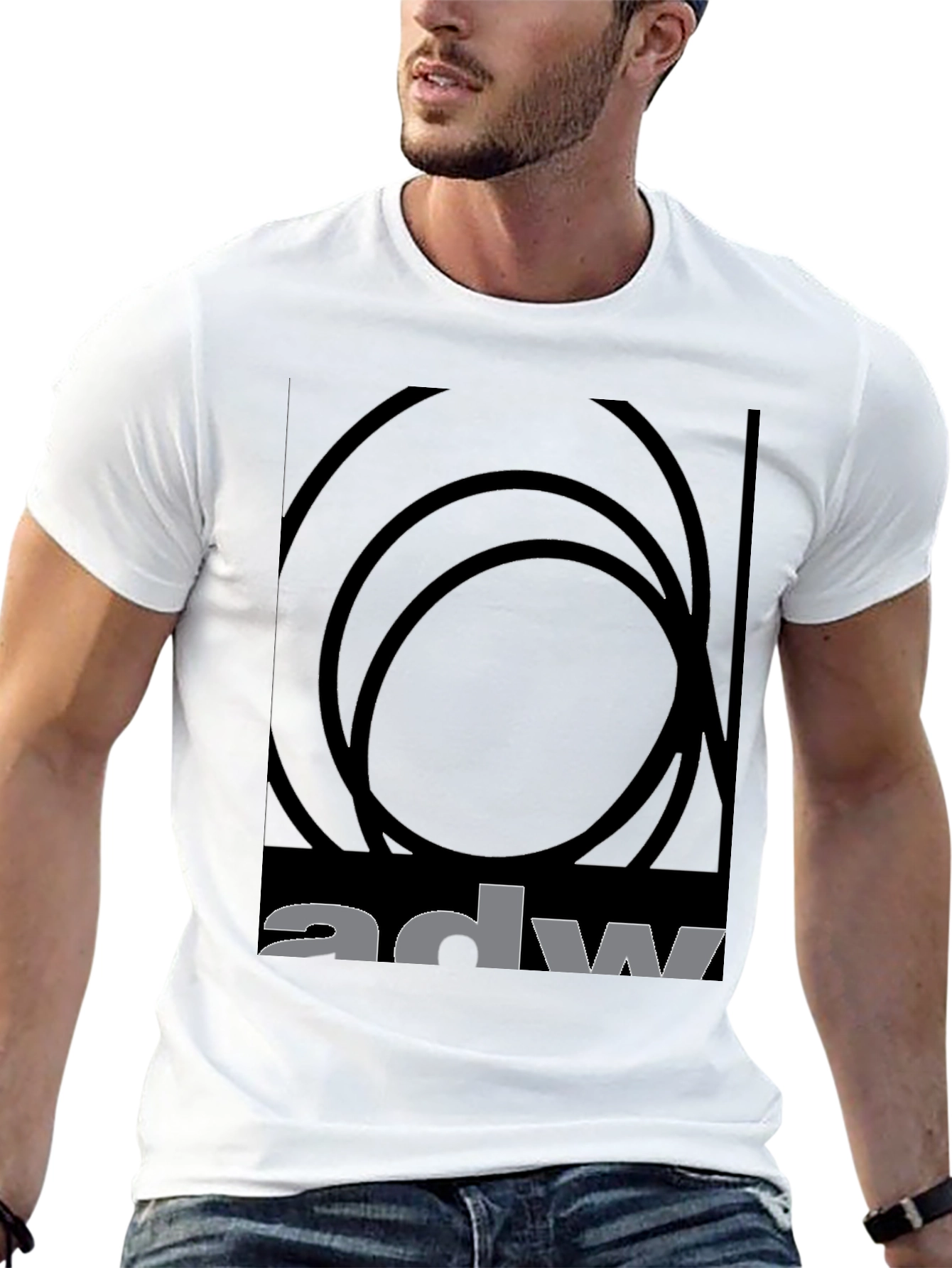 ADW Graphic Black T-Shirt - Modern Design